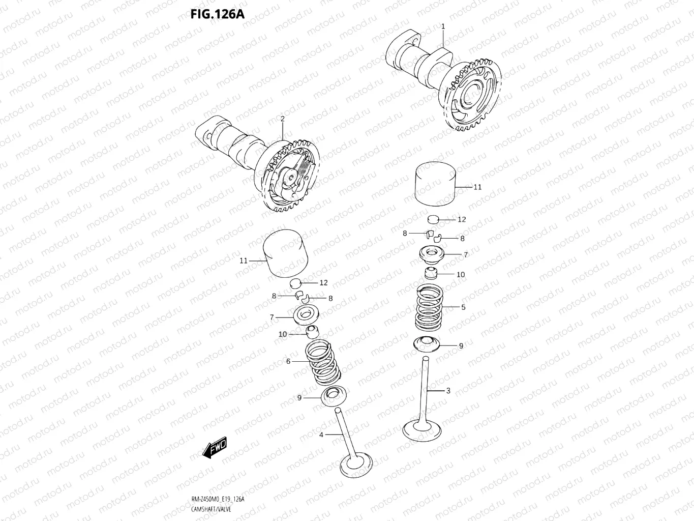 126A - CAMSHAFT & VALVE