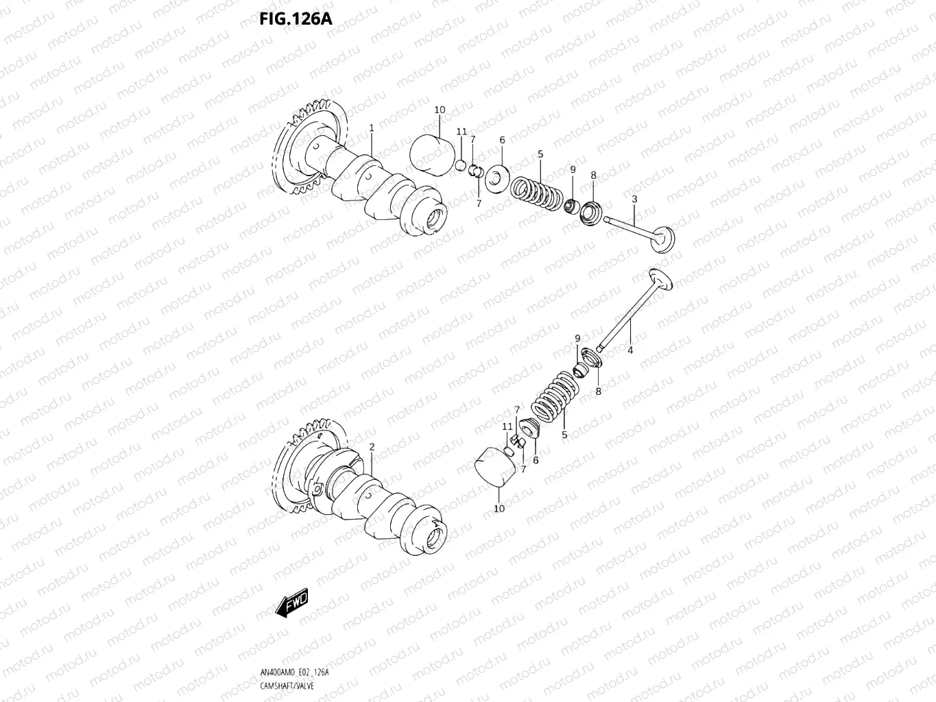 126A - CAMSHAFT & VALVE
