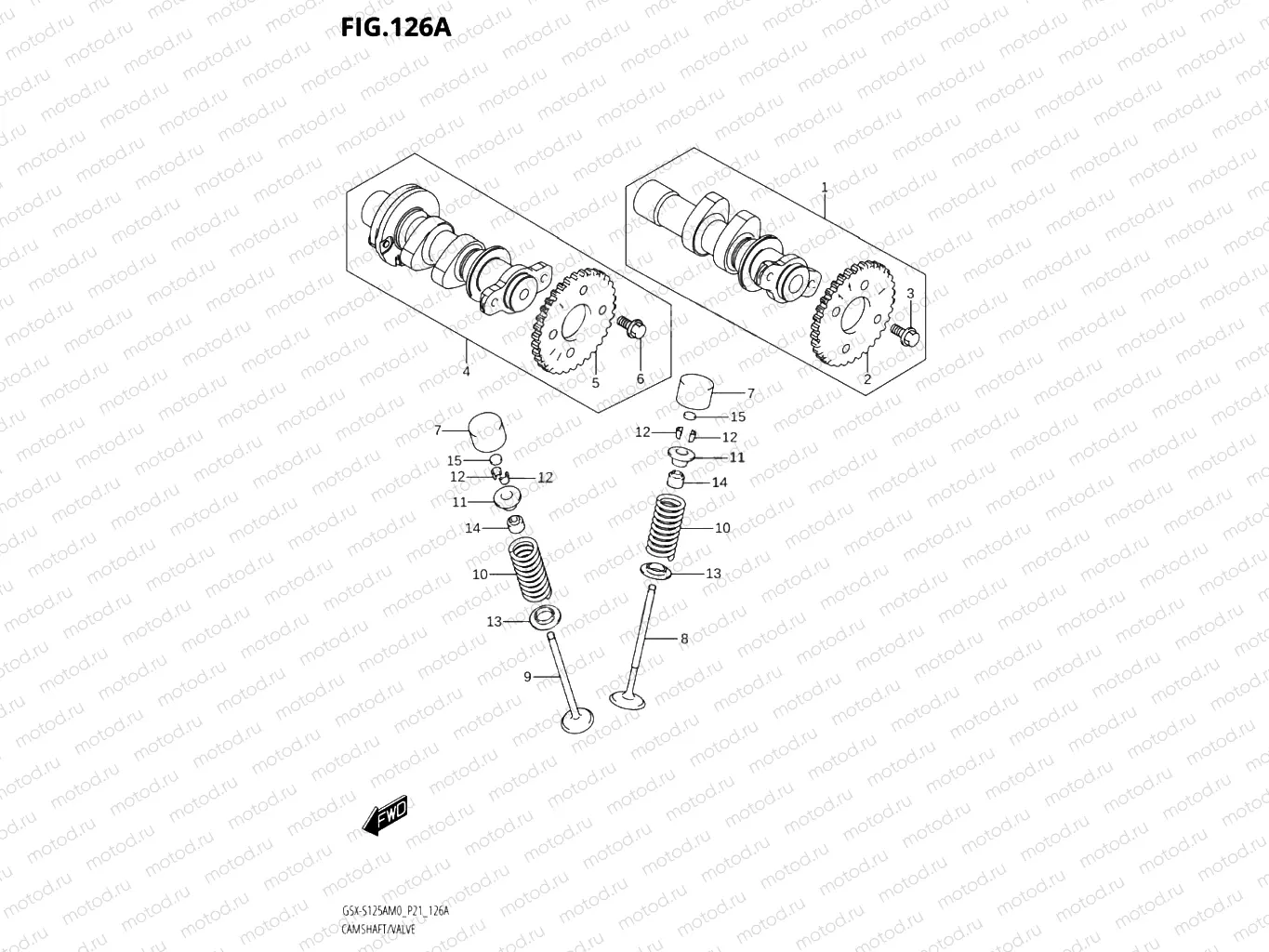 126A - CAMSHAFT & VALVES