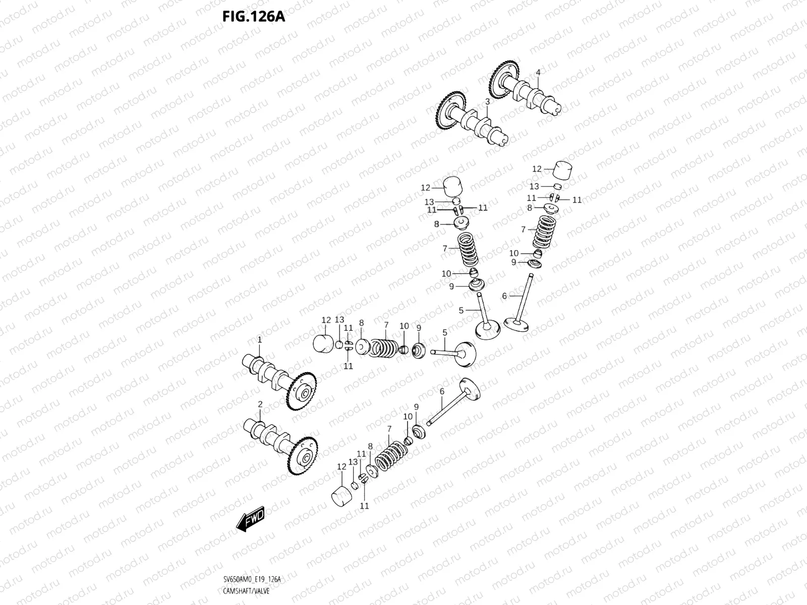 126A - CAMSHAFT & VALVES