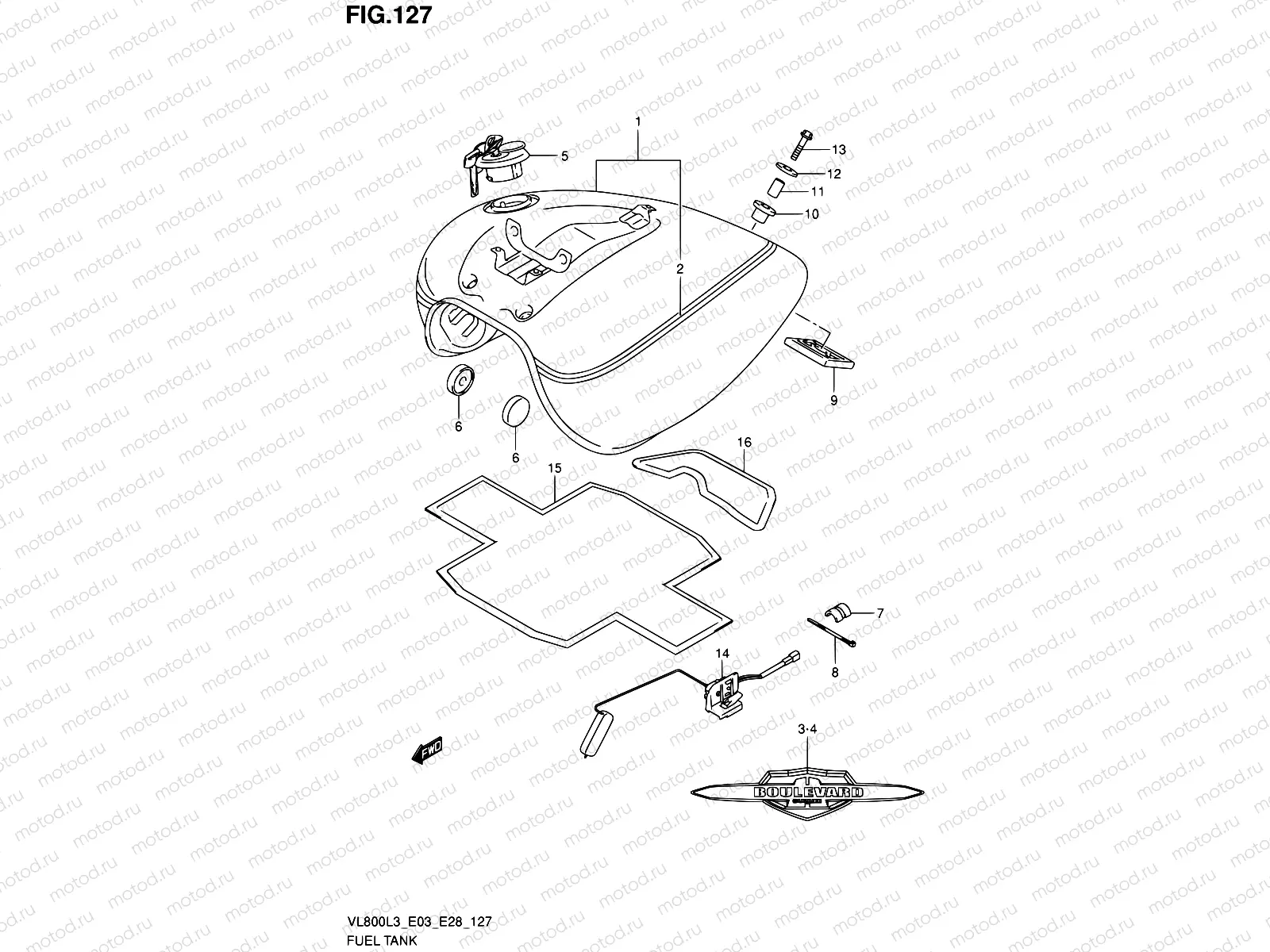 127 - FUEL TANK (VL800TL3 E33)