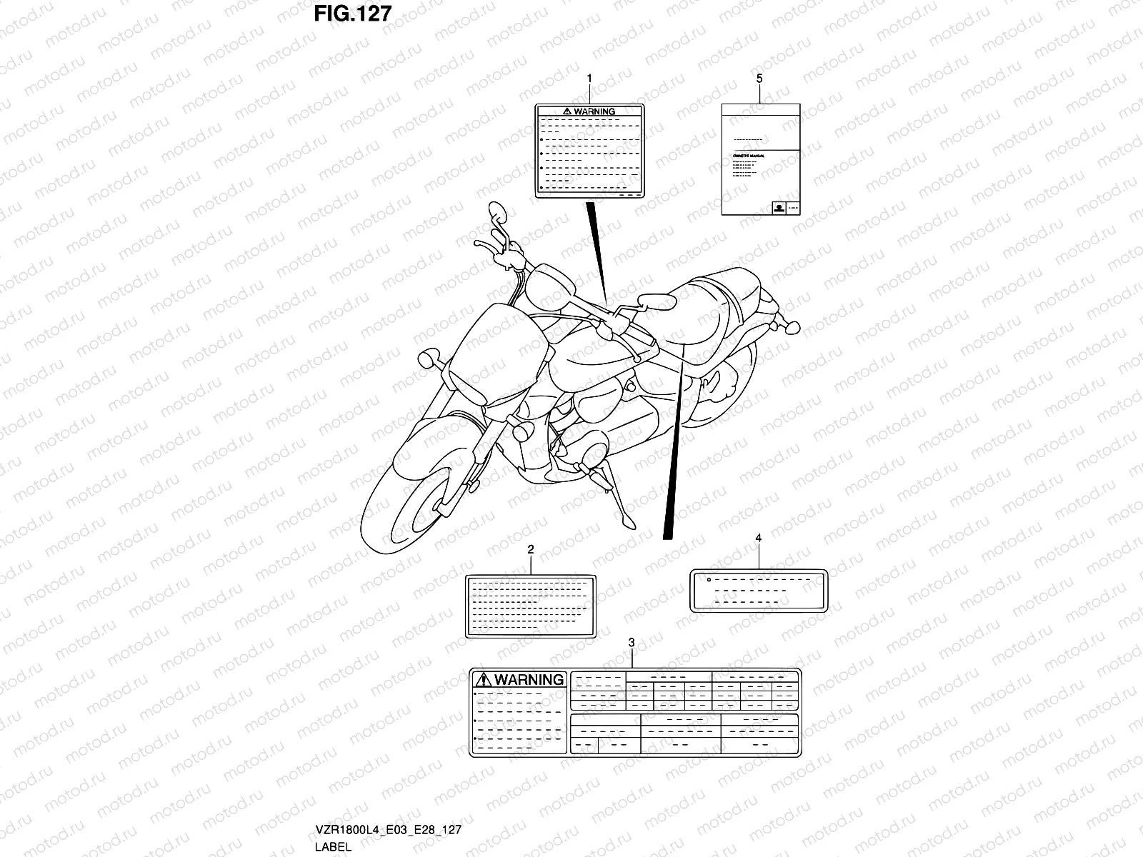 127 - LABEL (VZR1800L4 E03)
