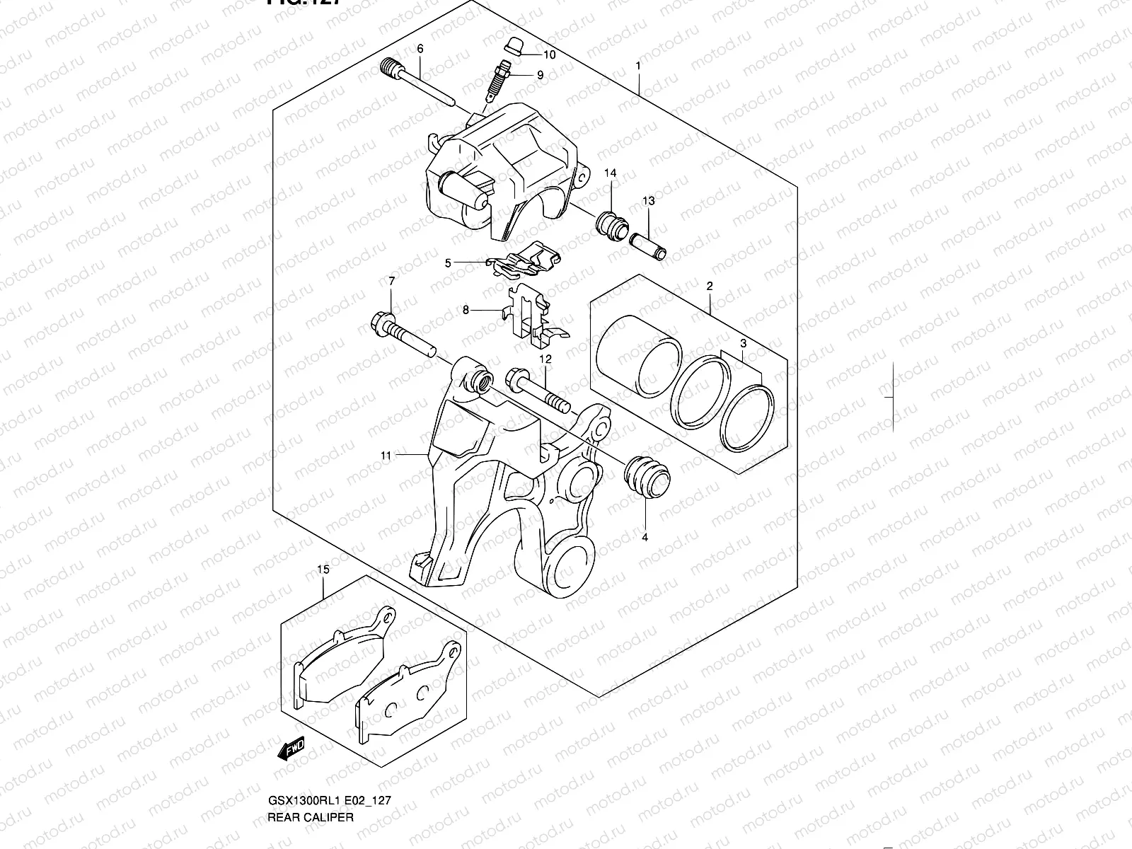 127 - REAR CALIPER