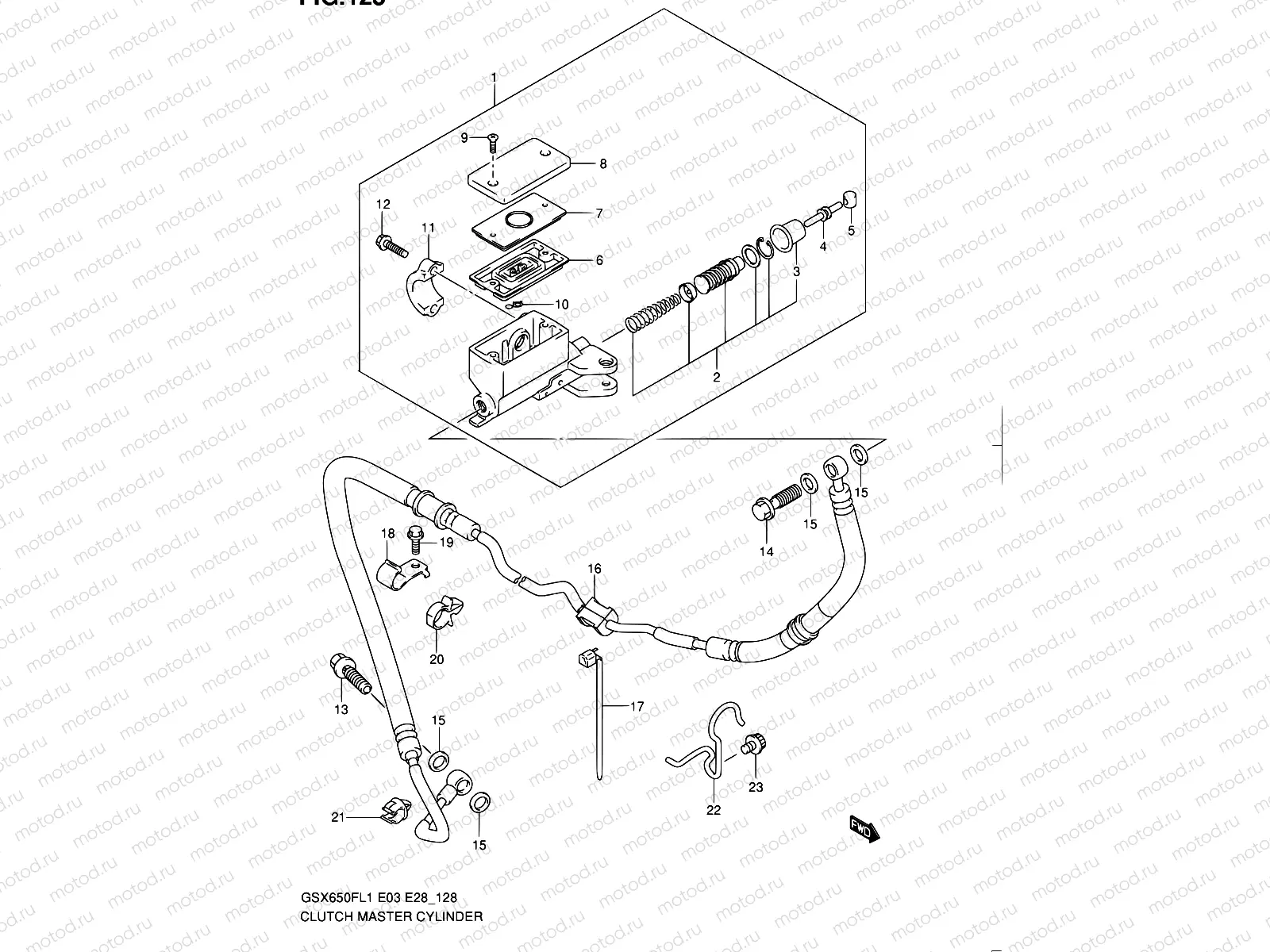 128 - CLUTCH MASTER CYLINDER