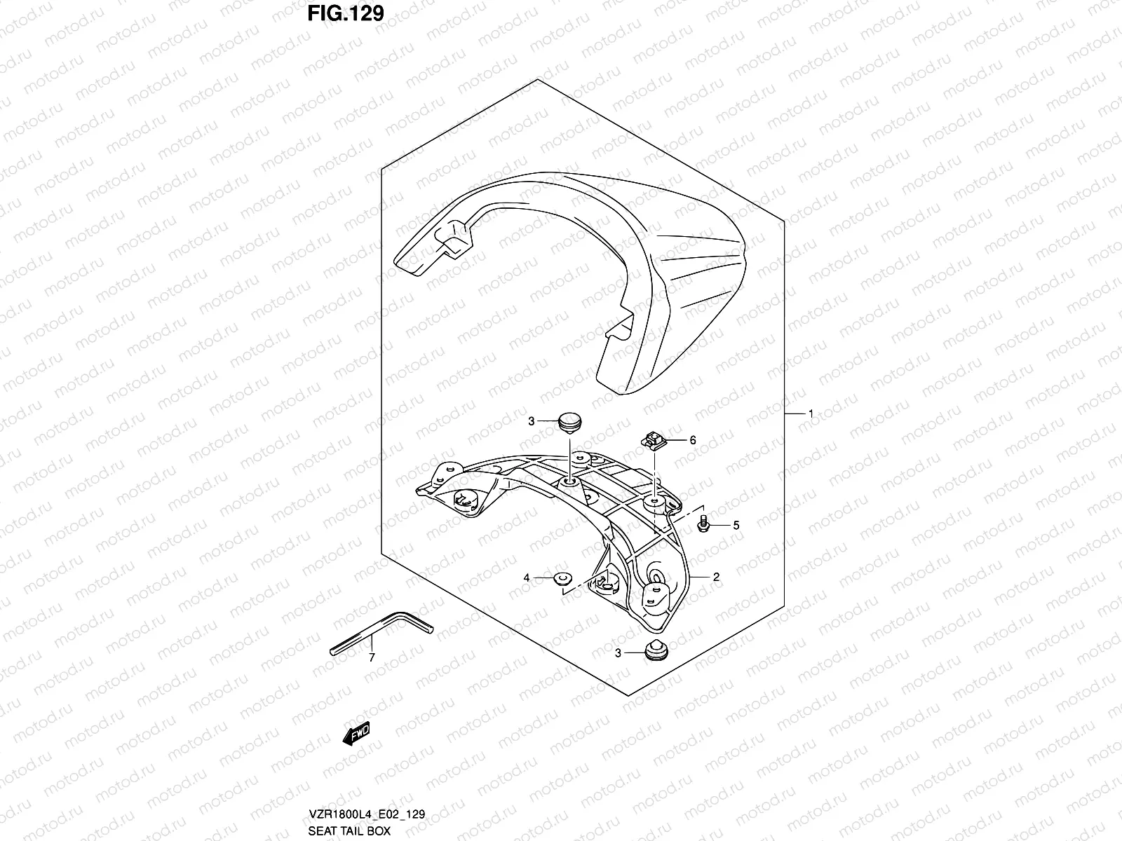 129 - SEAT TAIL BOX (VZR1800UFL4 E19)