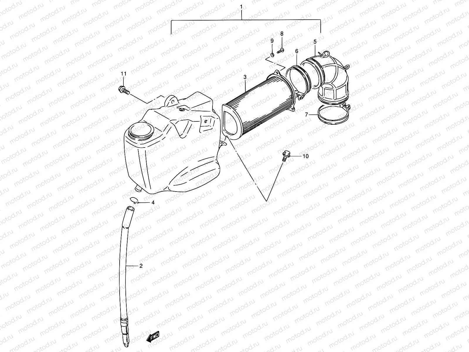 12A - AIR CLEANER (FRONT)(MODEL S/T/V)