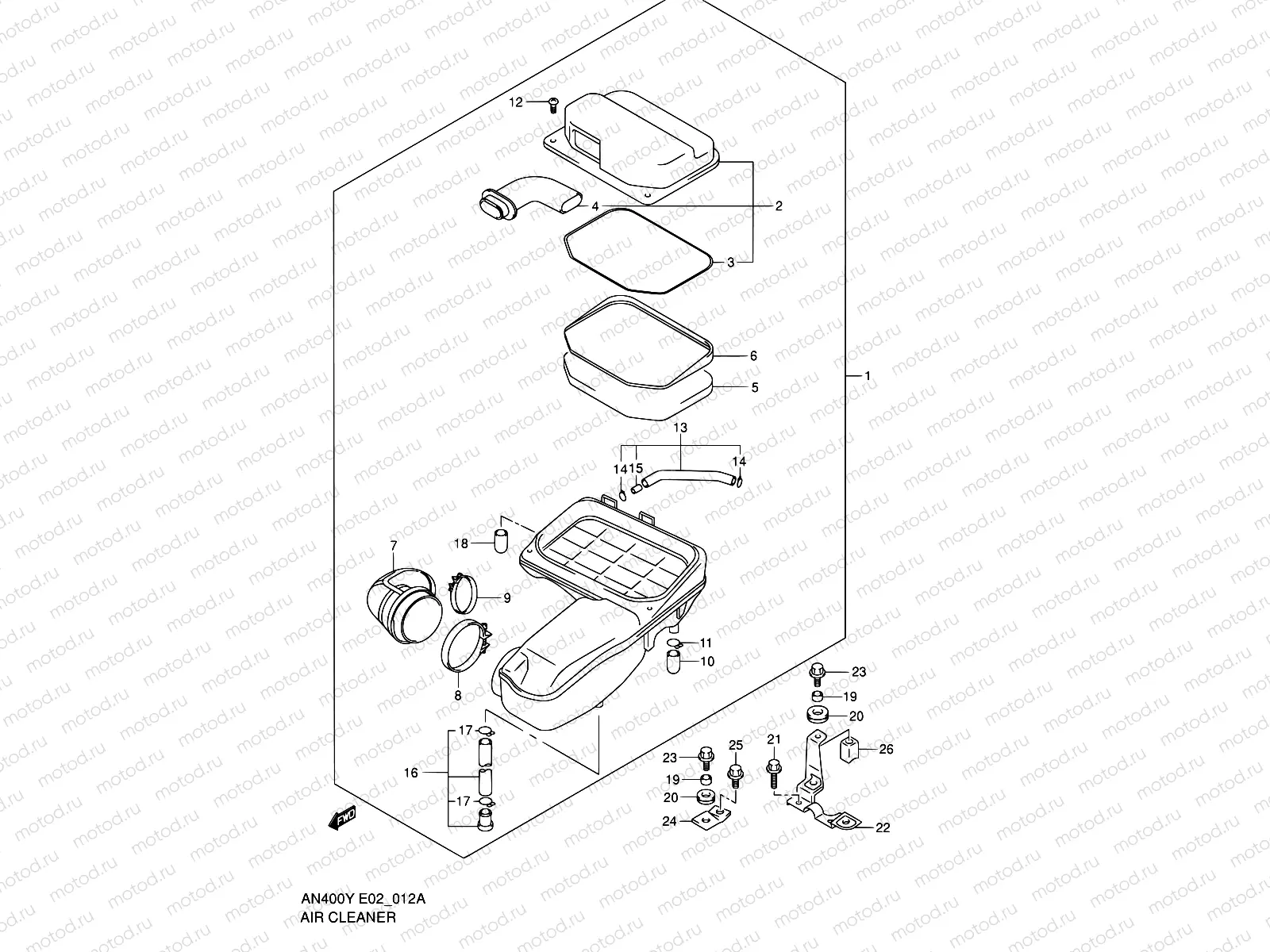 12A - AIR CLEANER (MODEL K1/K2)