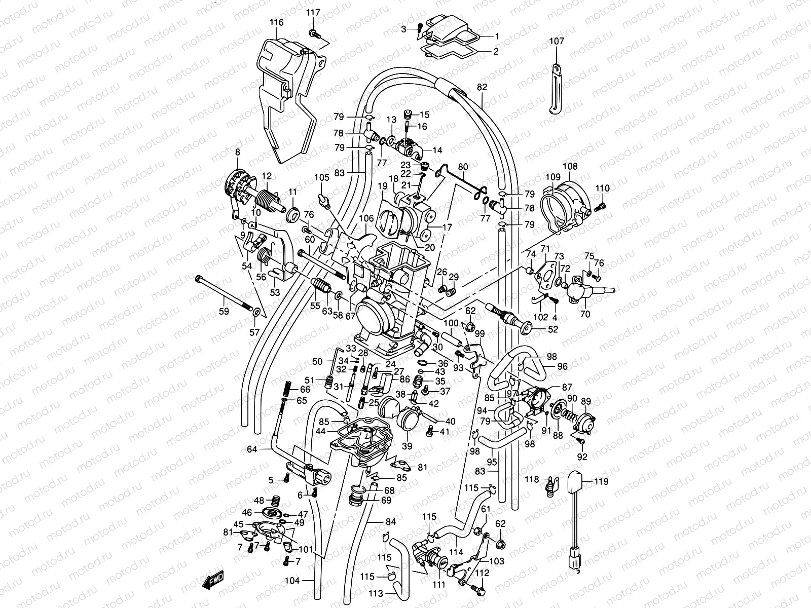 12A - CARBURETOR (DR-Z400K3/EK3/K4/EK4)