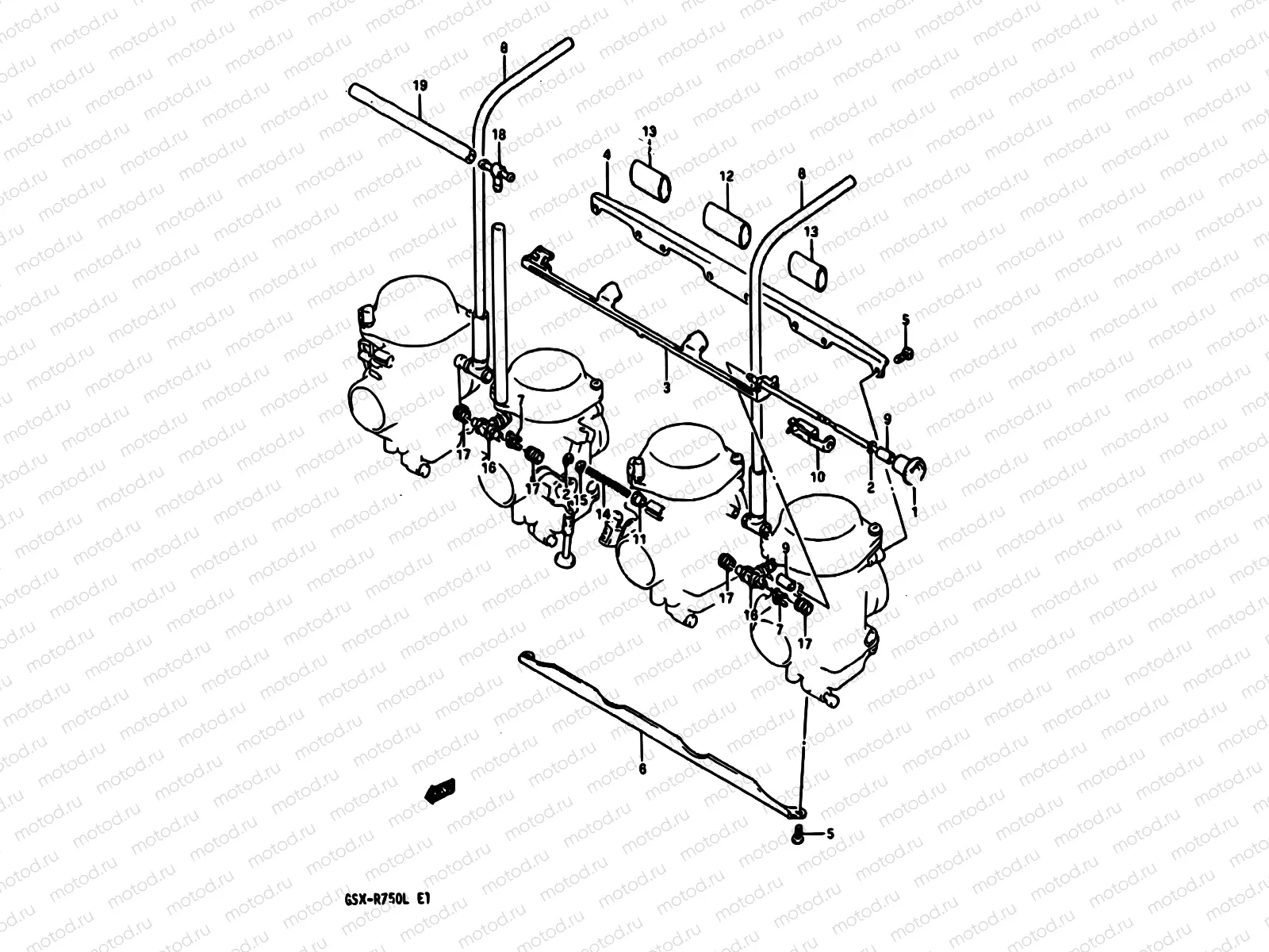 12A - CARBURETOR FITTINGS (MODEL J/K)