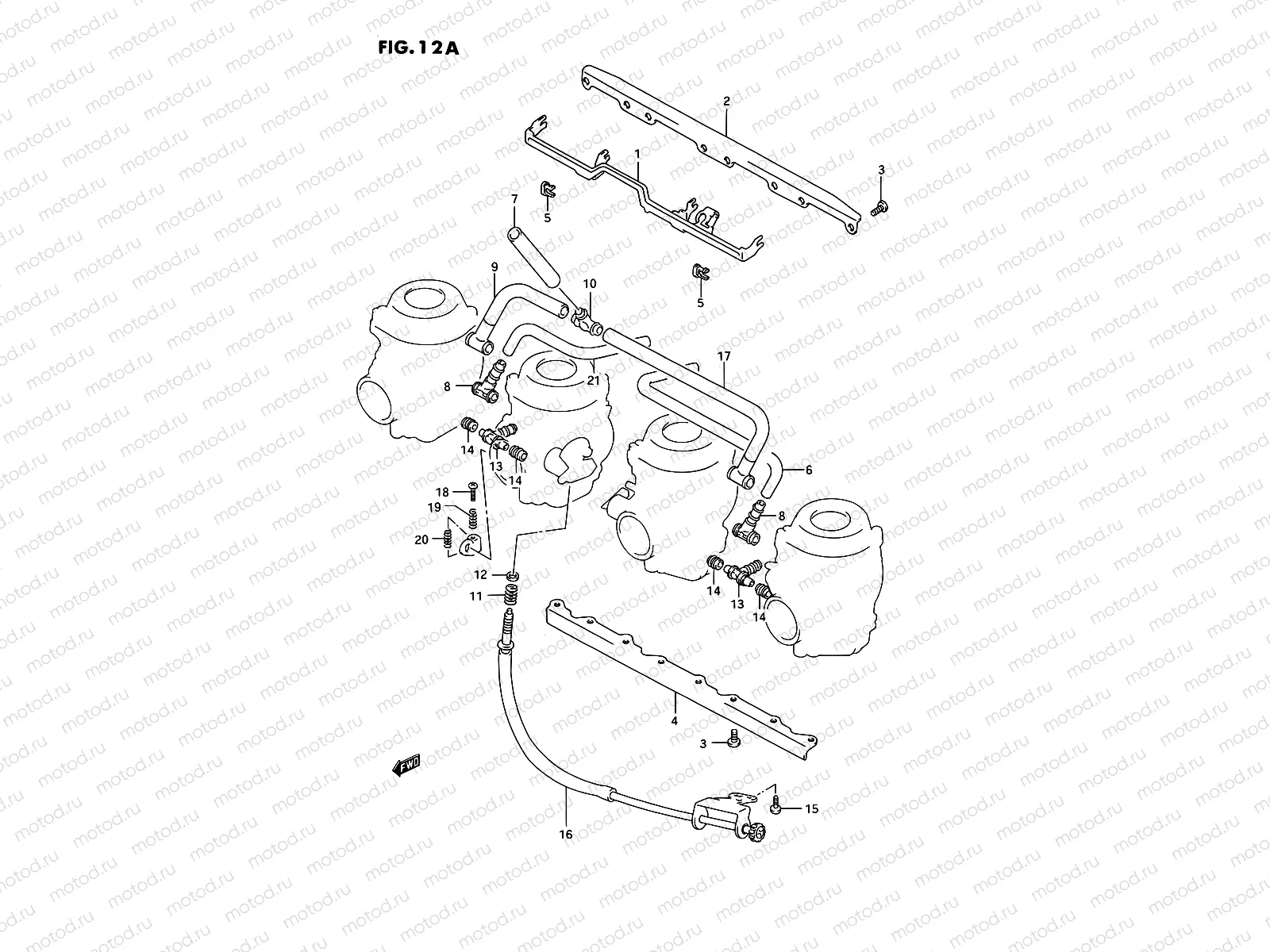 12A - CARBURETOR FITTINGS (MODEL R/S)