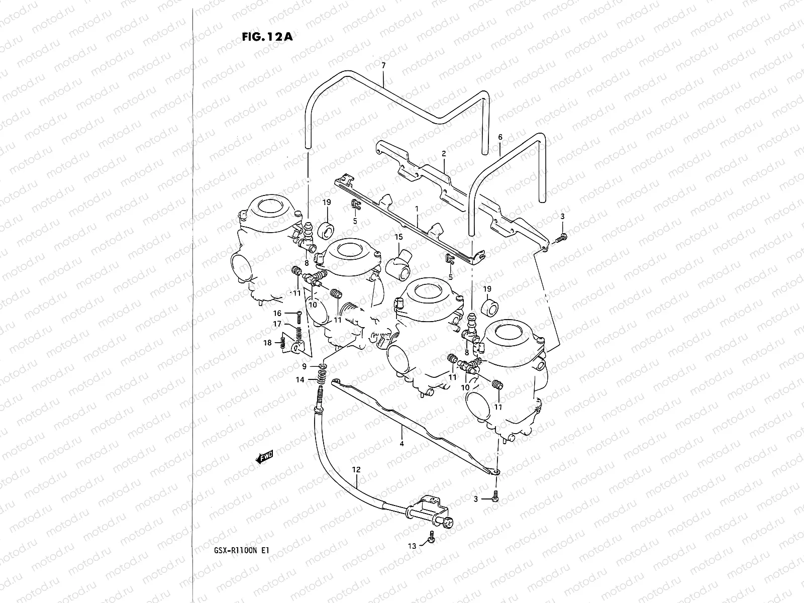 12A - CARBURETOR FITTINGS (SEE NOTE)