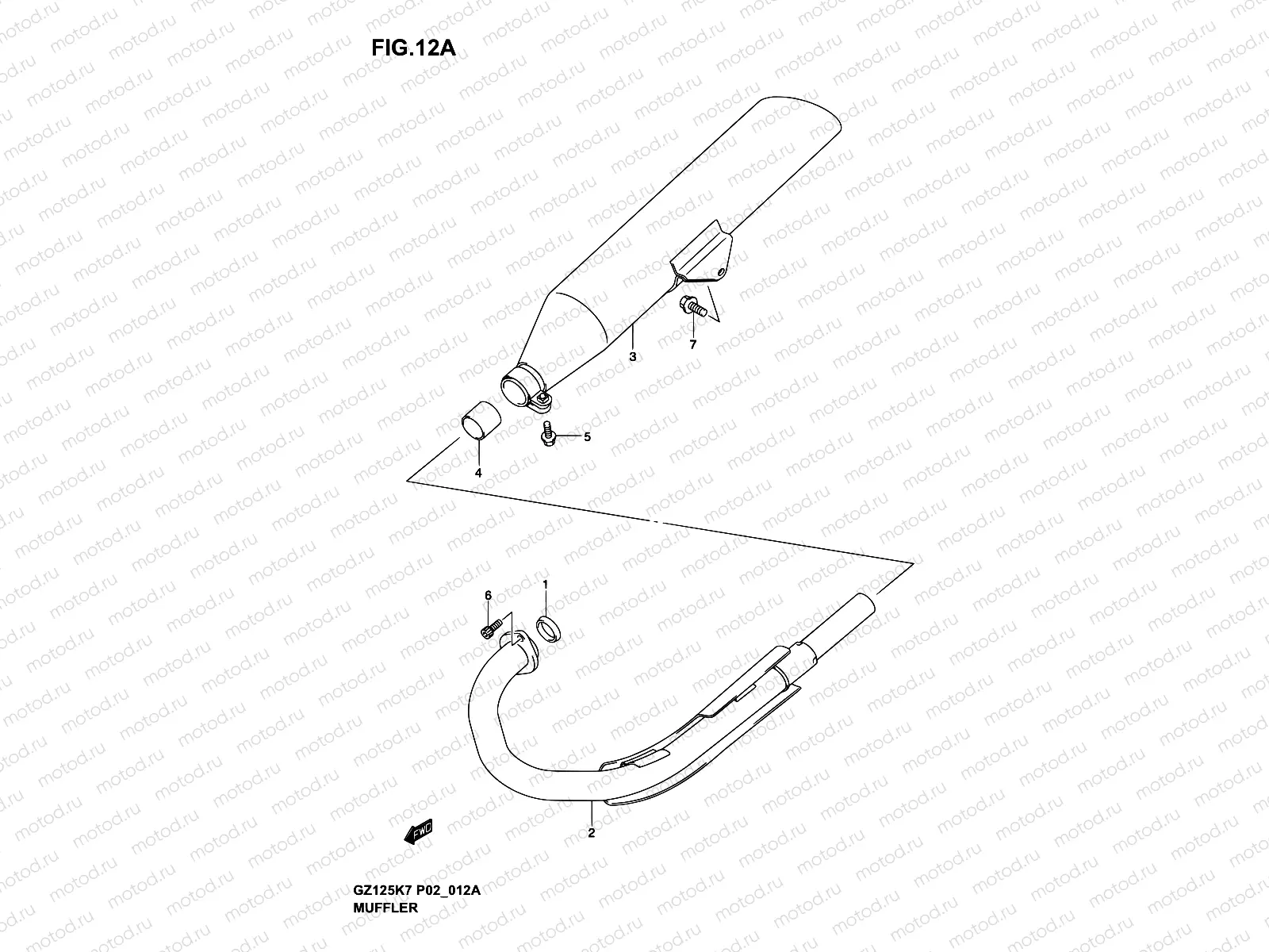 12A - MUFFLER (MODEL K4/K5/K6)