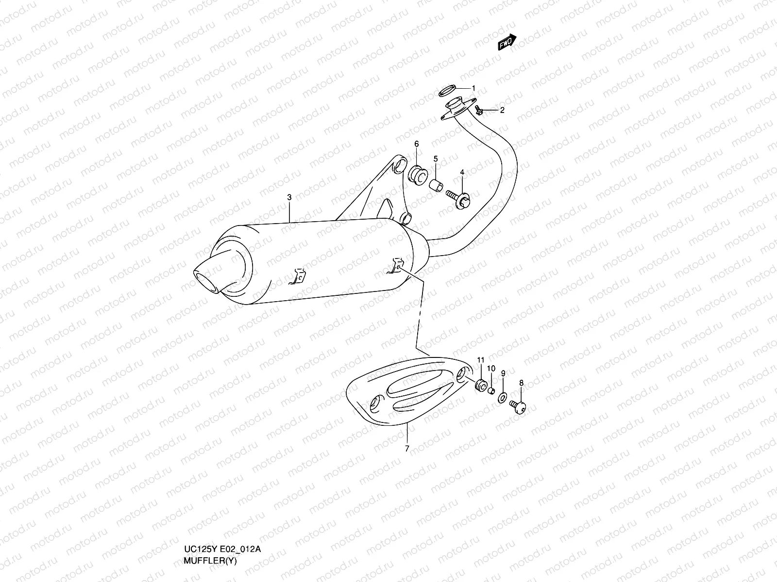 12A - MUFFLER (MODEL Y)