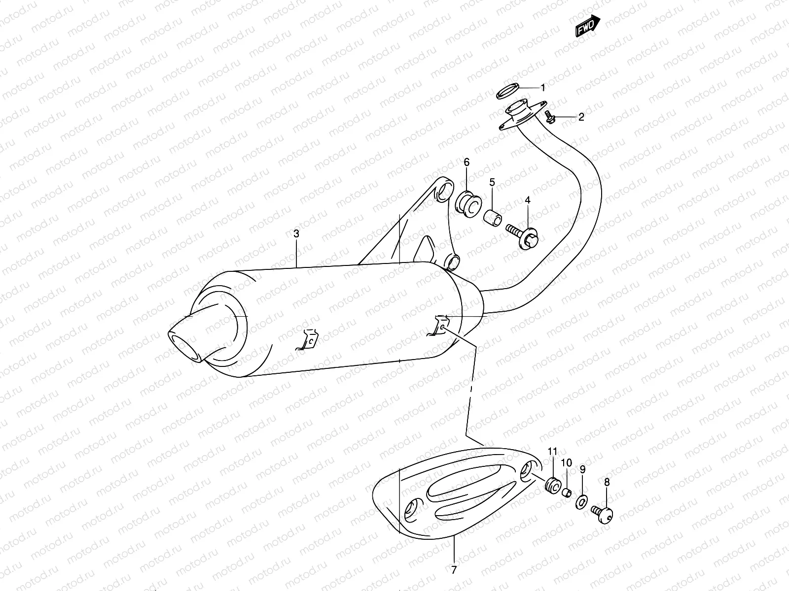 12A - MUFFLER (MODEL Y/K1)