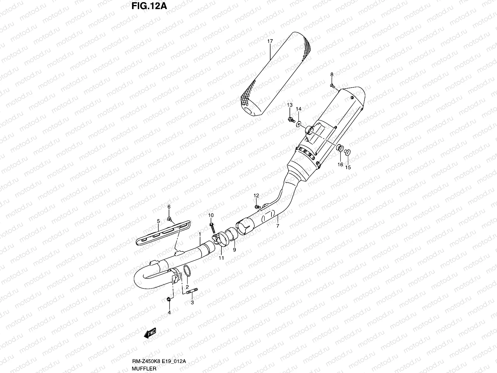 12A - MUFFLER (RM-Z450L0)