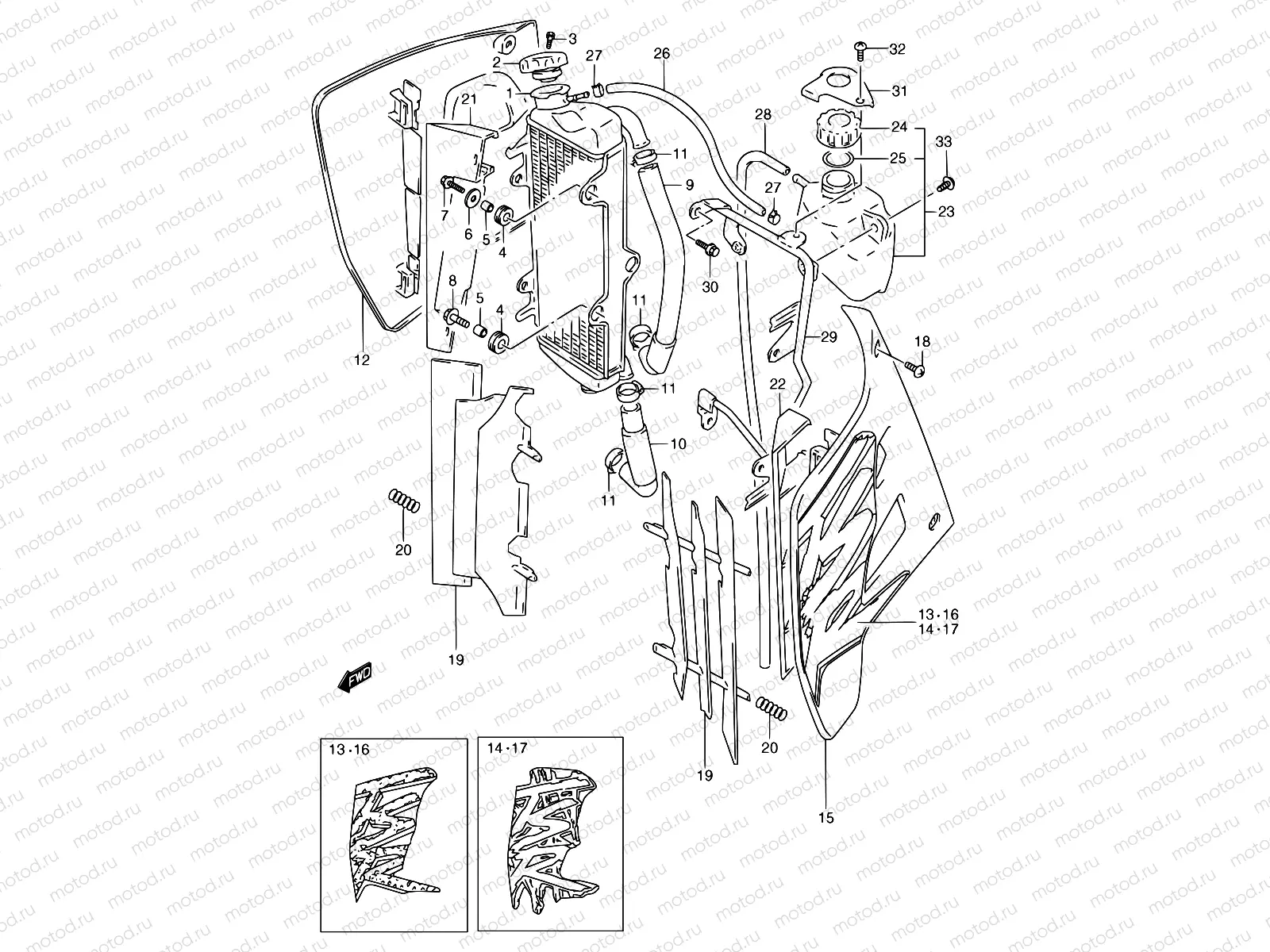 12A - RADIATOR (MODEL P/R)