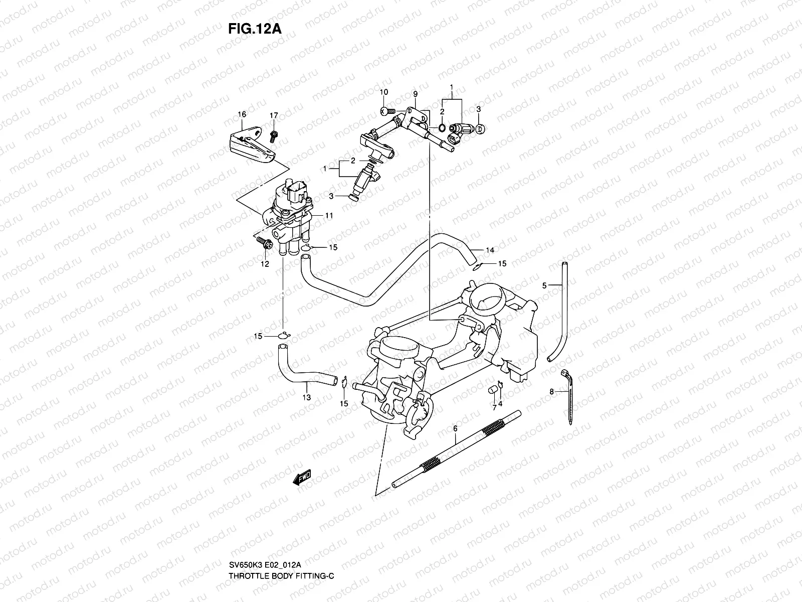12A - THROTTLE BODY FITTING (MODEL K7)