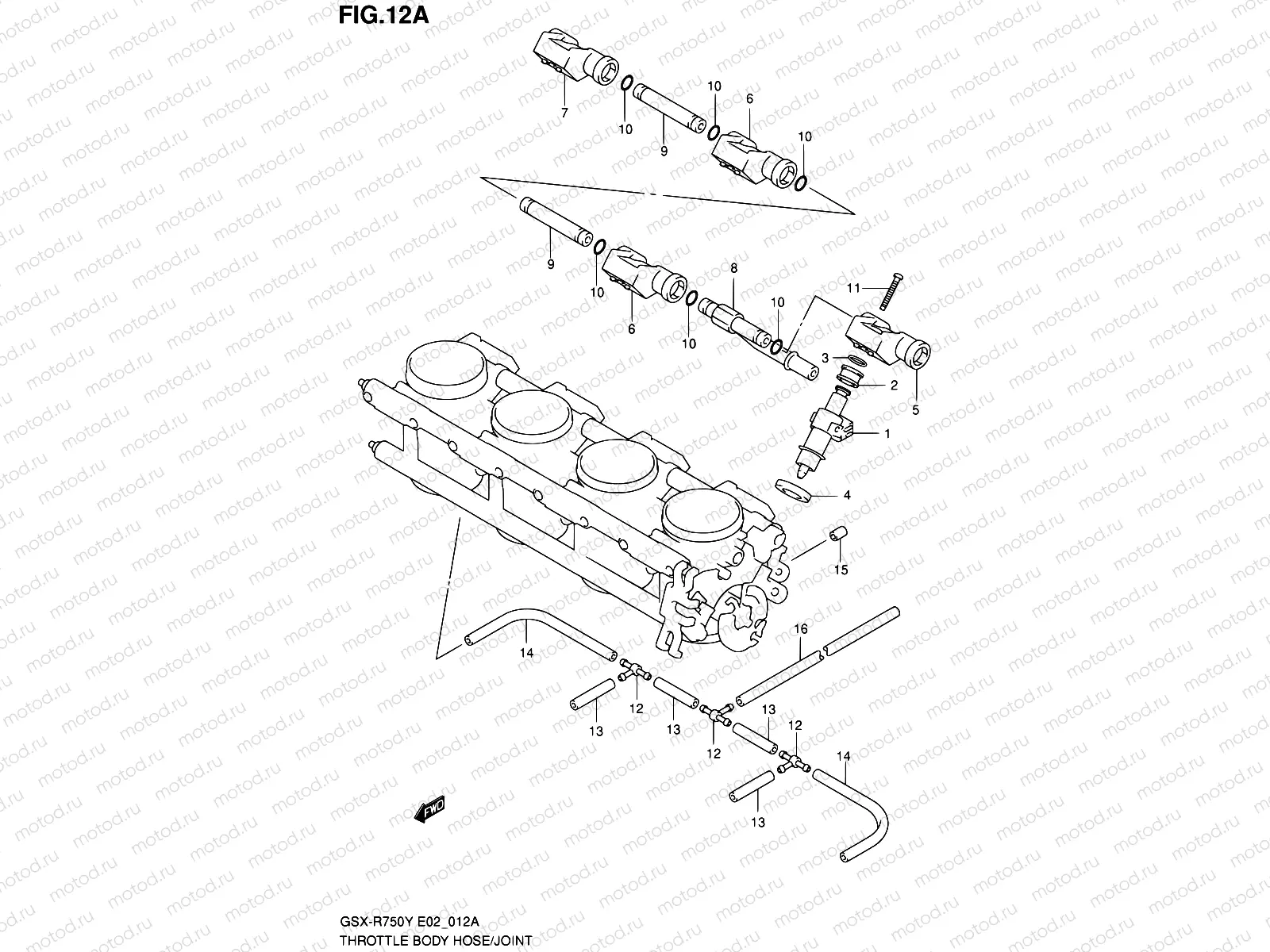 12A - THROTTLE BODY HOSE/JOINT (MODEL K1)