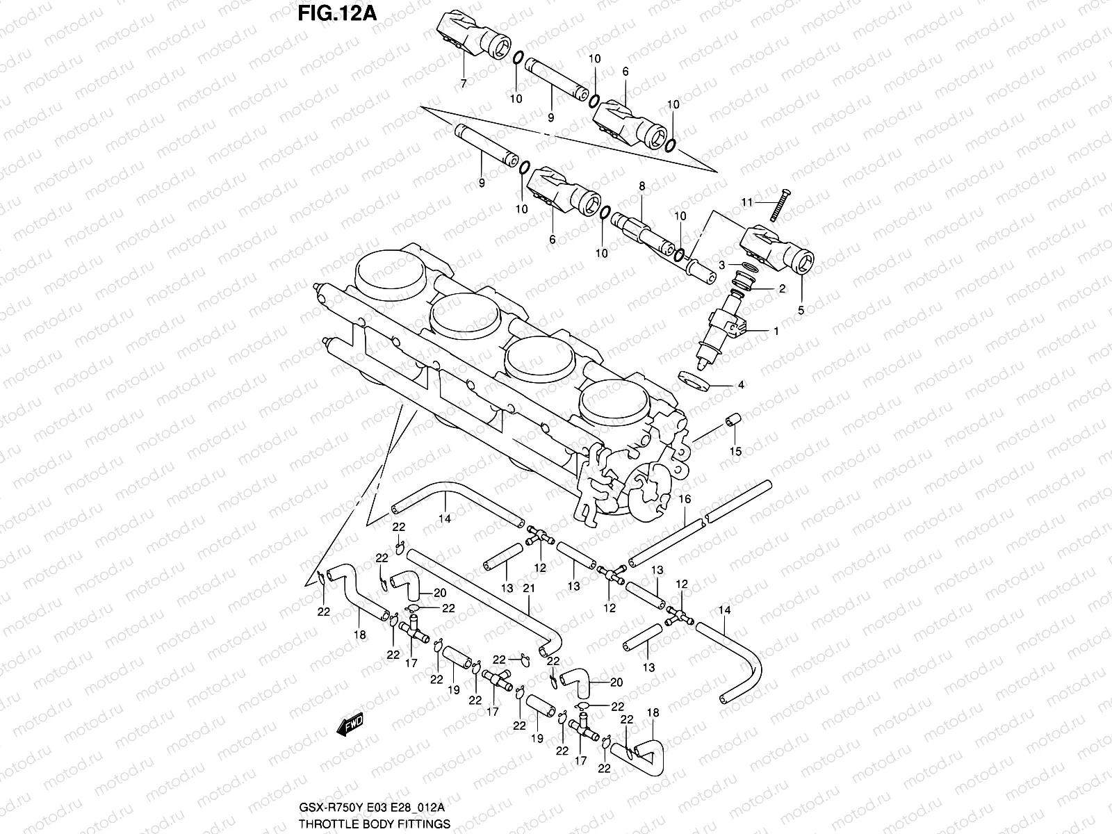 12A - THROTTLE BODY HOSE/JOINT (MODEL K1)