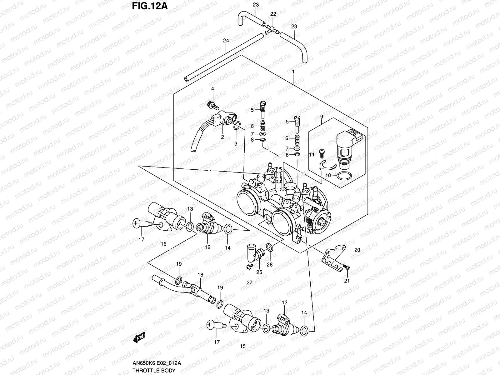 12A - THROTTLE BODY (MODEL K7)
