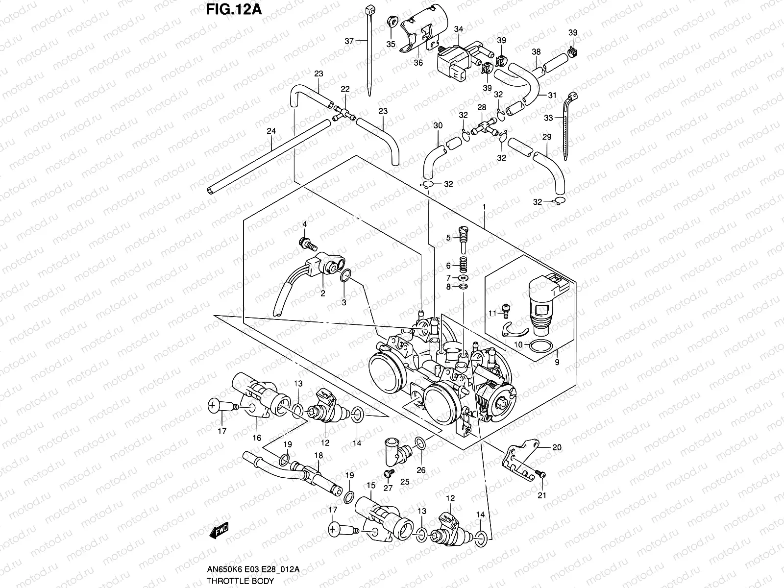 12A - THROTTLE BODY (MODEL K7)