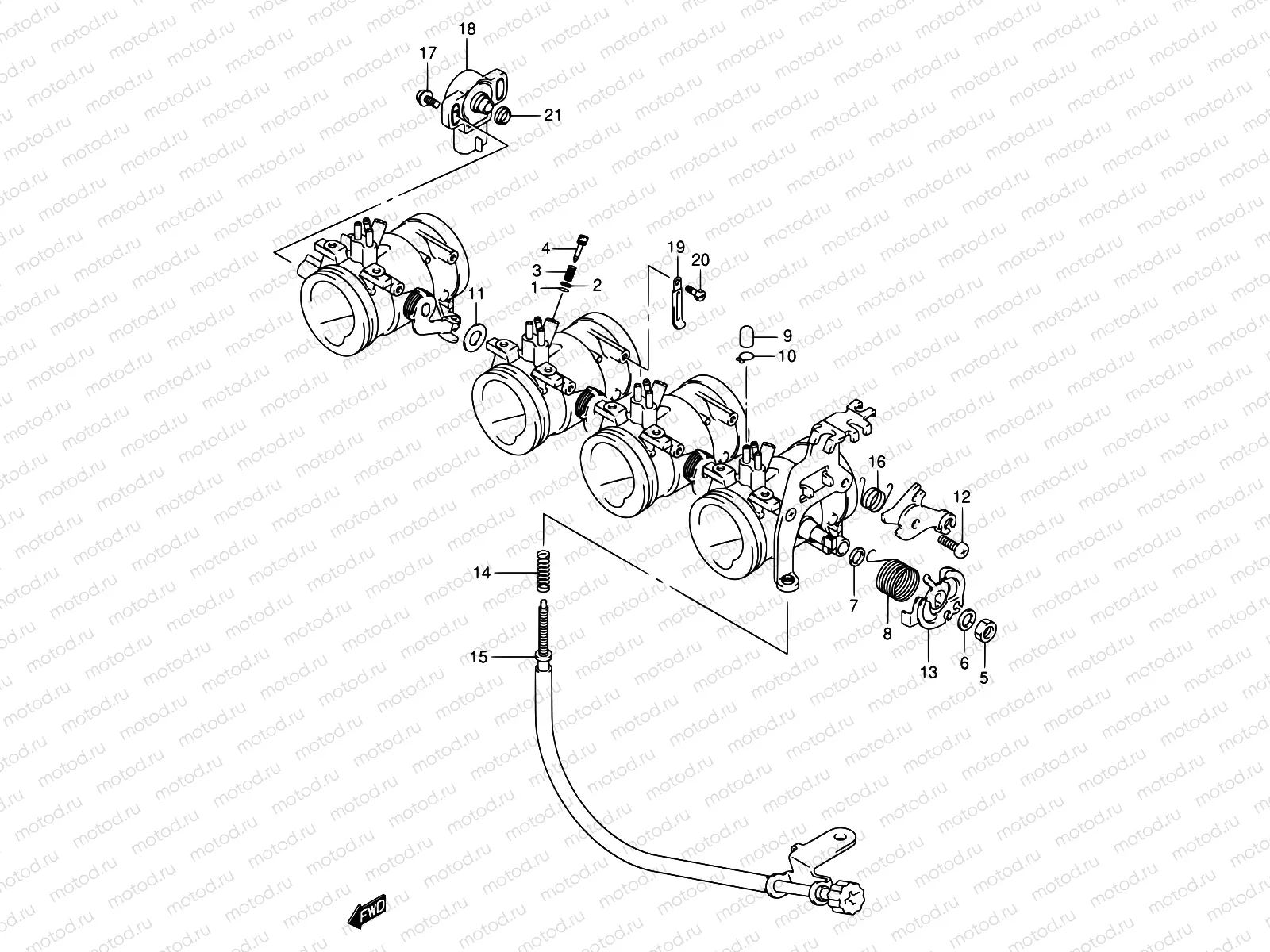 12A - THROTTLE BODY (MODEL W/X)
