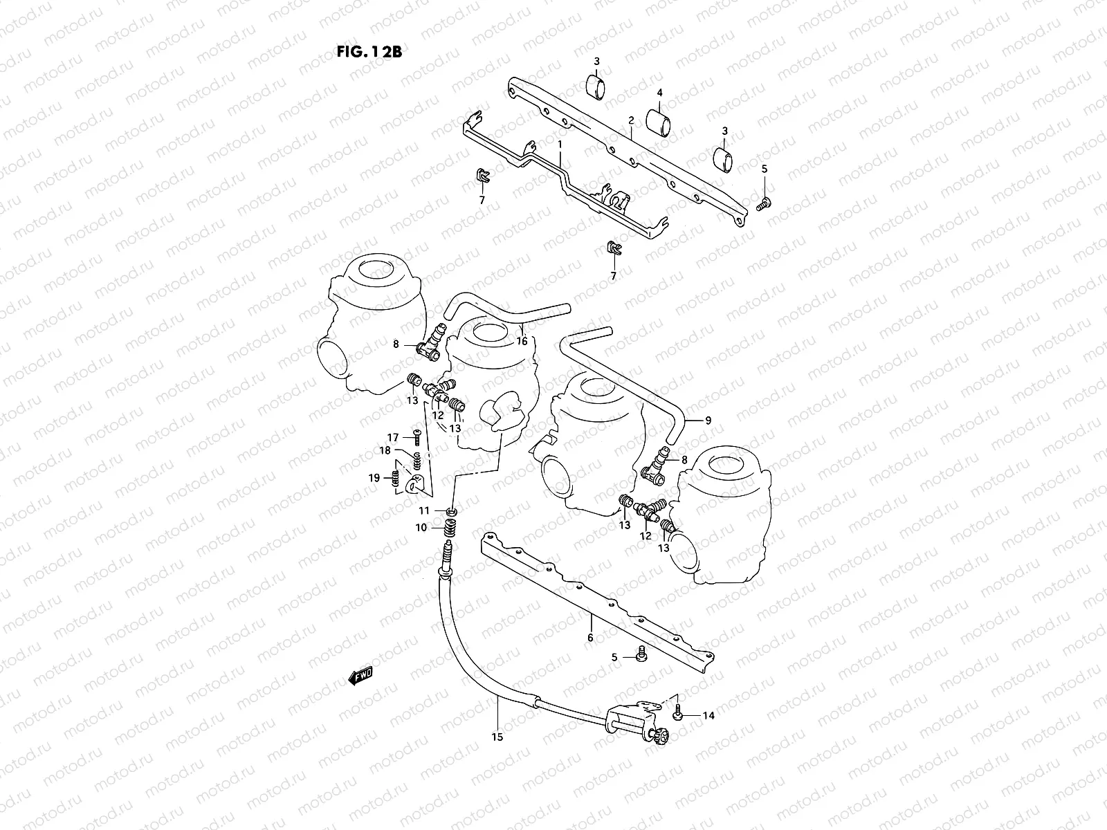 12B - CARBURETOR FITTINGS (E18,E39)