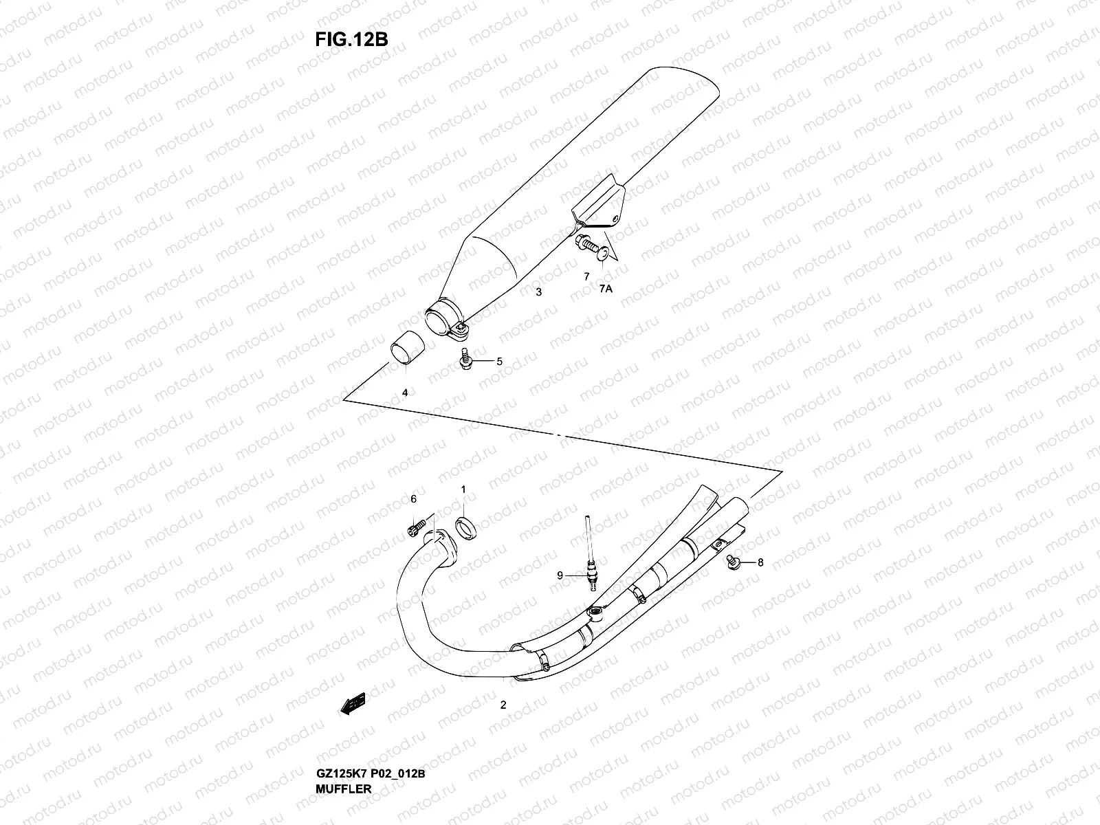 12B - MUFFLER (MODEL K7)