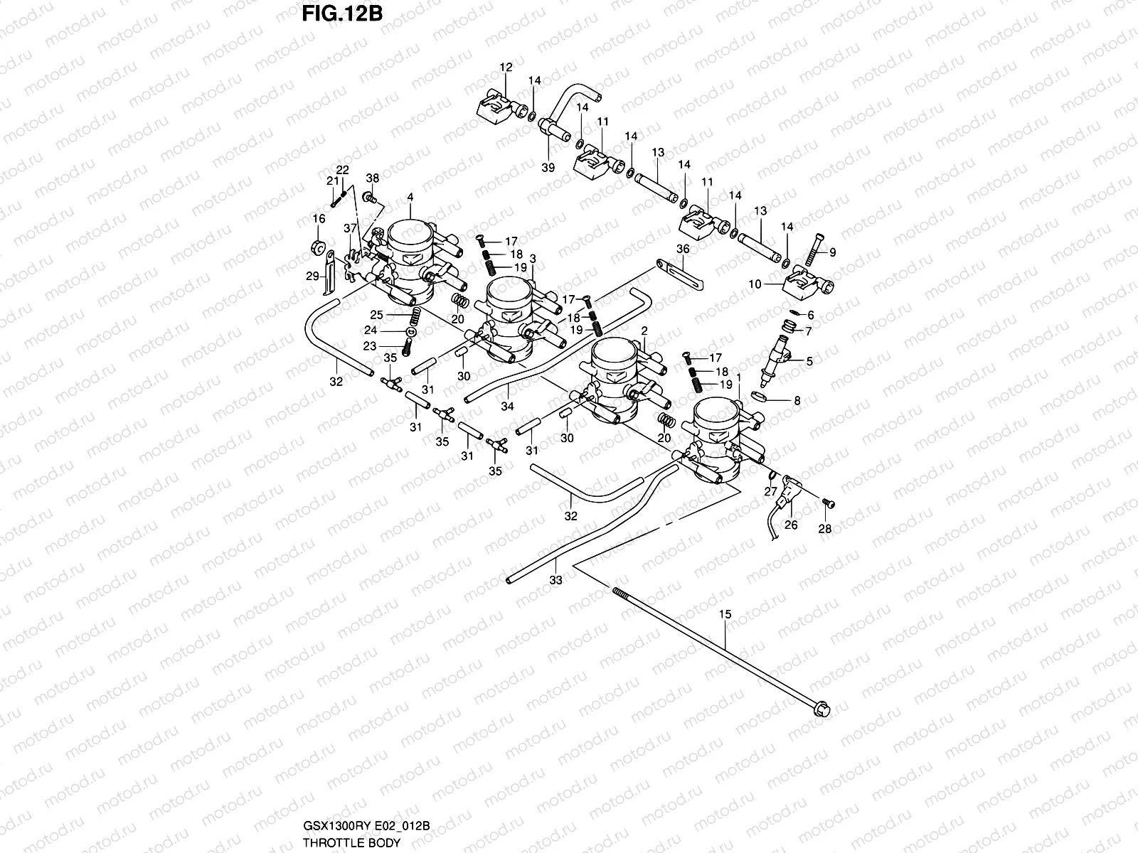 12B - THROTTLE BODY (MODEL K2/K3)