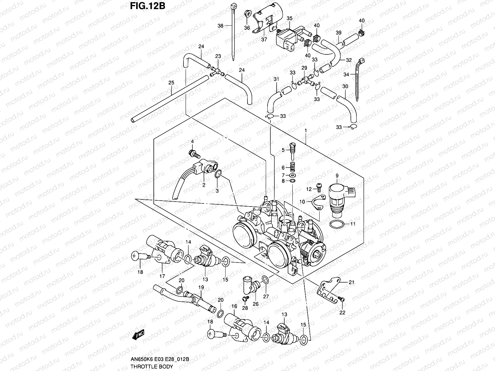 12B - THROTTLE BODY (MODEL K8/K9/L0)