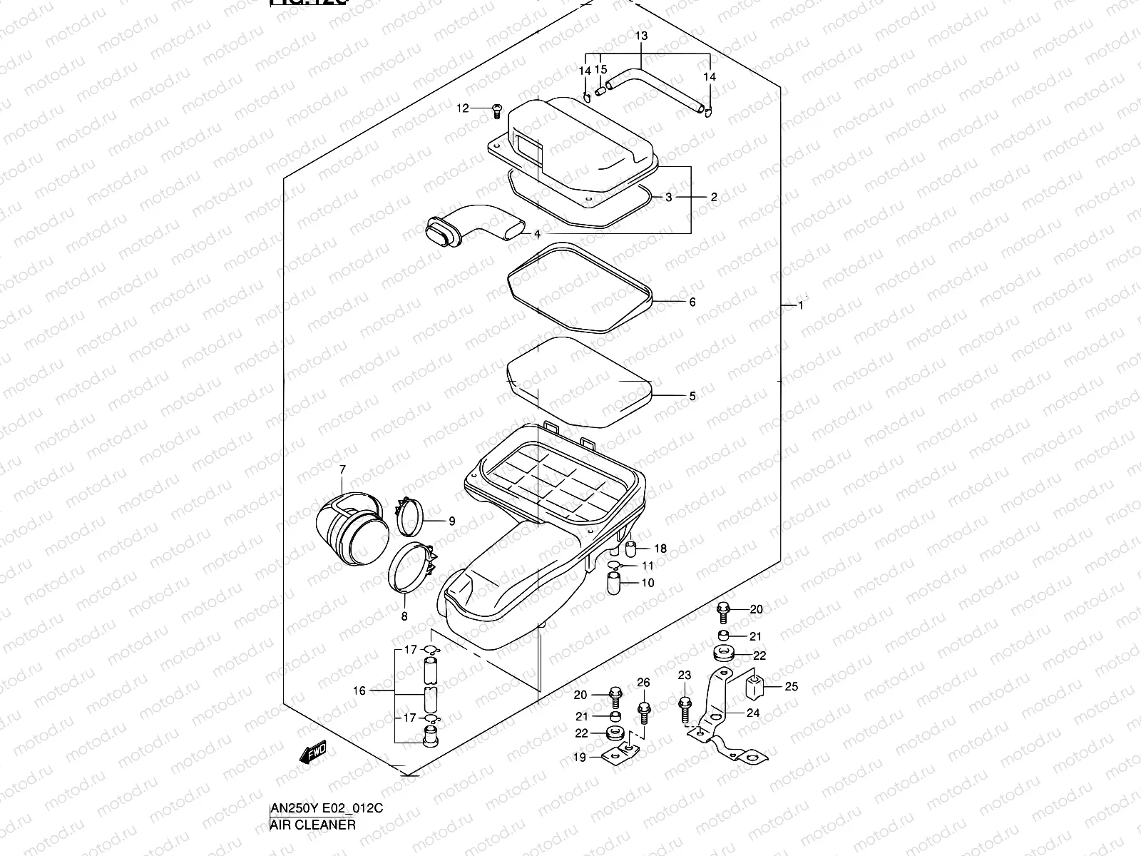 12C - AIR CLEANER (MODEL K1/K2)