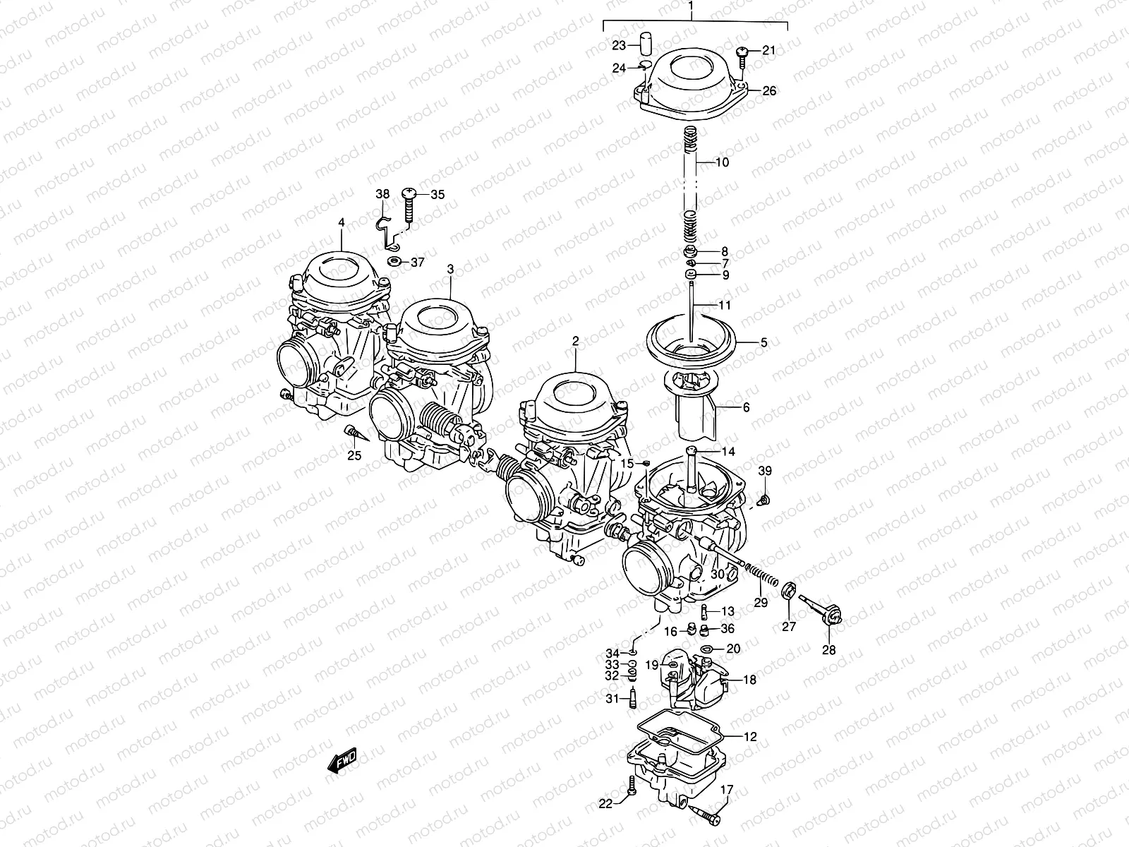 12C - CARBURETOR (GSX600FU2R/FU2S E22)