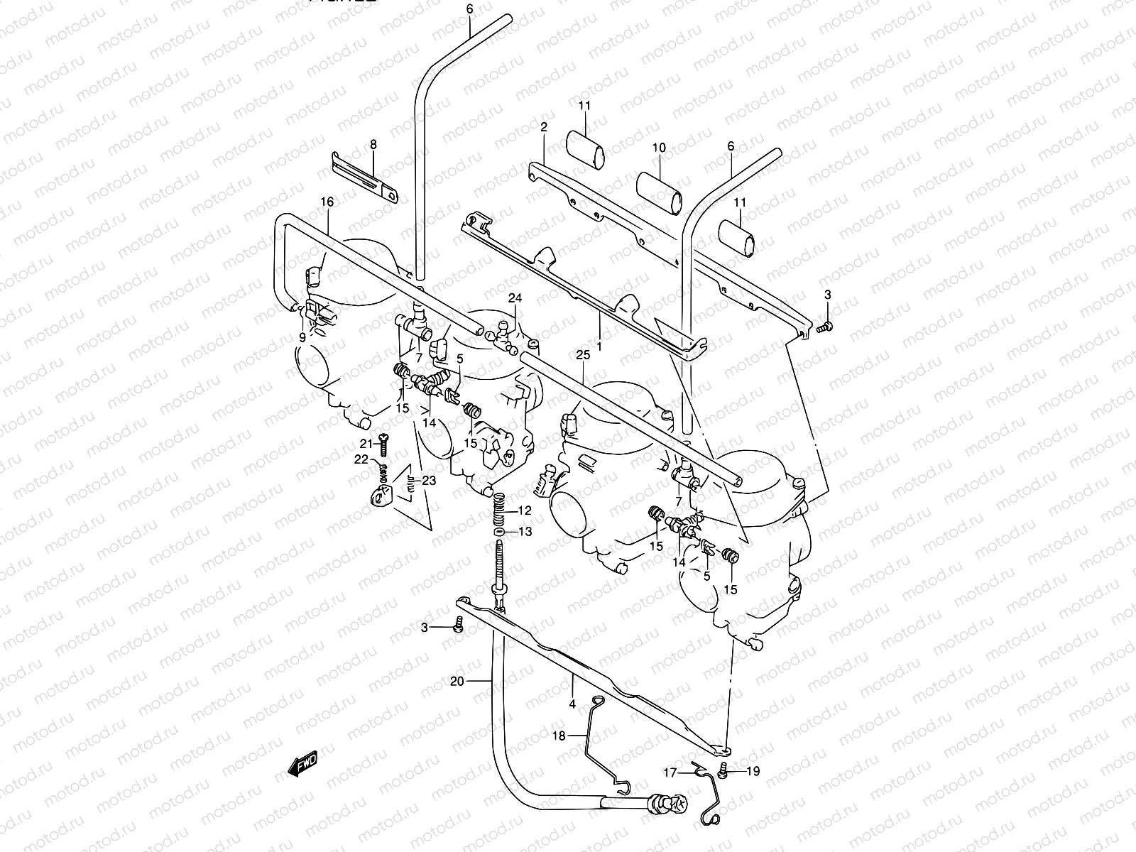12E - CARBURETOR FITTINGS (SEE NOTE)