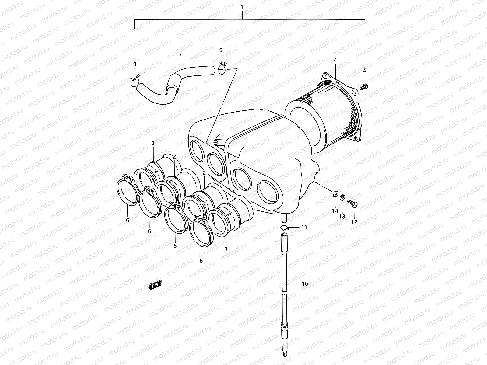13 - AIR CLEANER (MODEL J/K)
