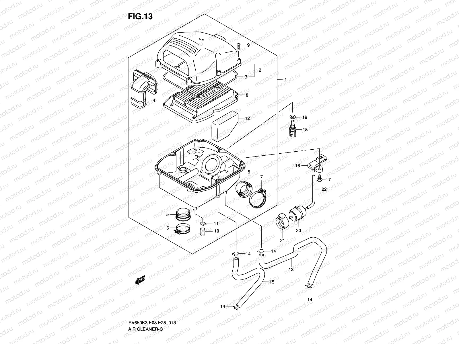 13 - AIR CLEANER (MODEL K3/K4/K5/K6)