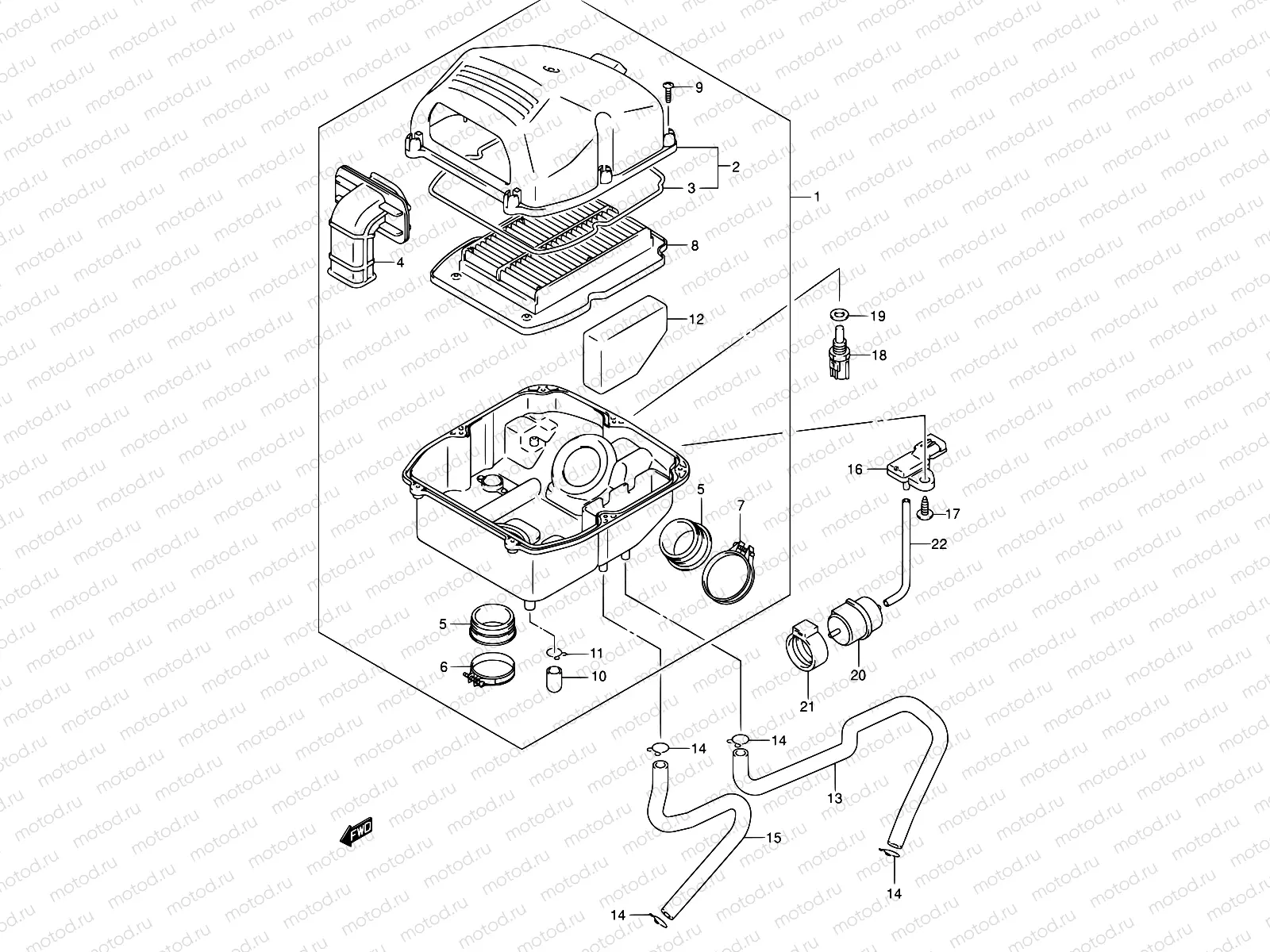 13 - AIR CLEANER (MODEL K3/K4/K5/K6)