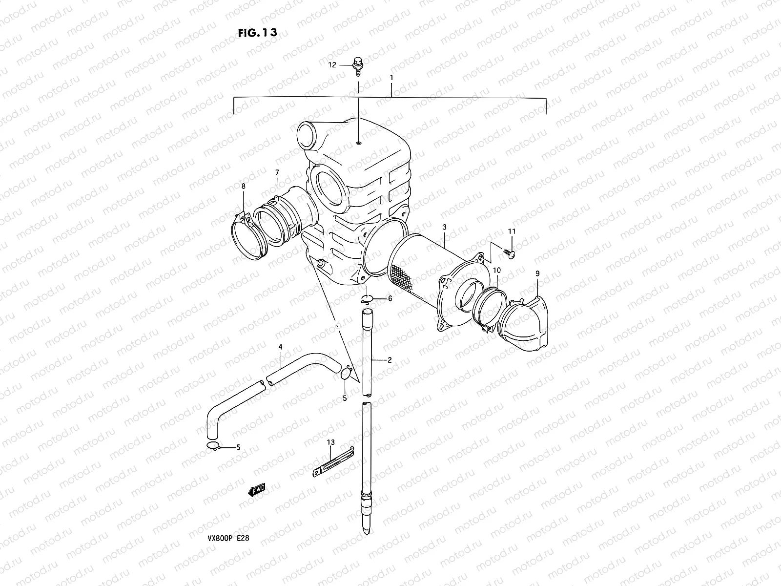 13 - AIR CLEANER (REAR)