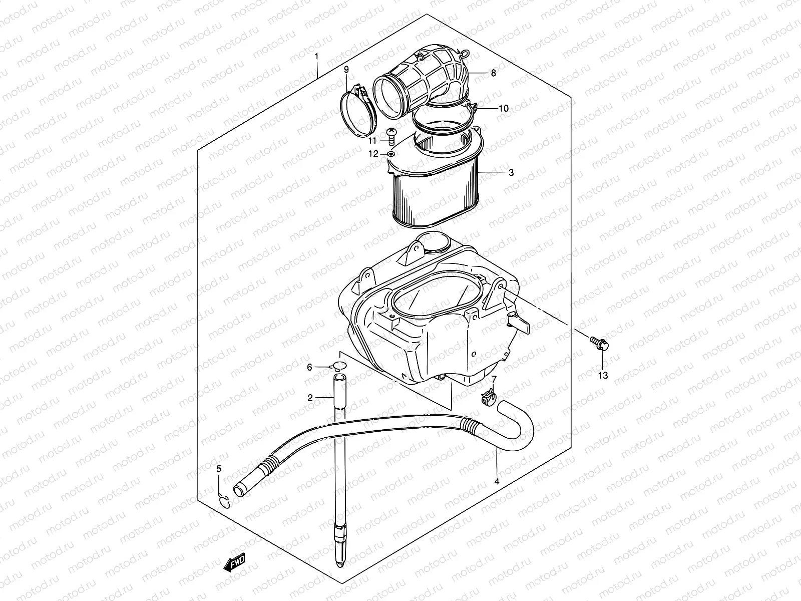 13 - AIR CLEANER (REAR)