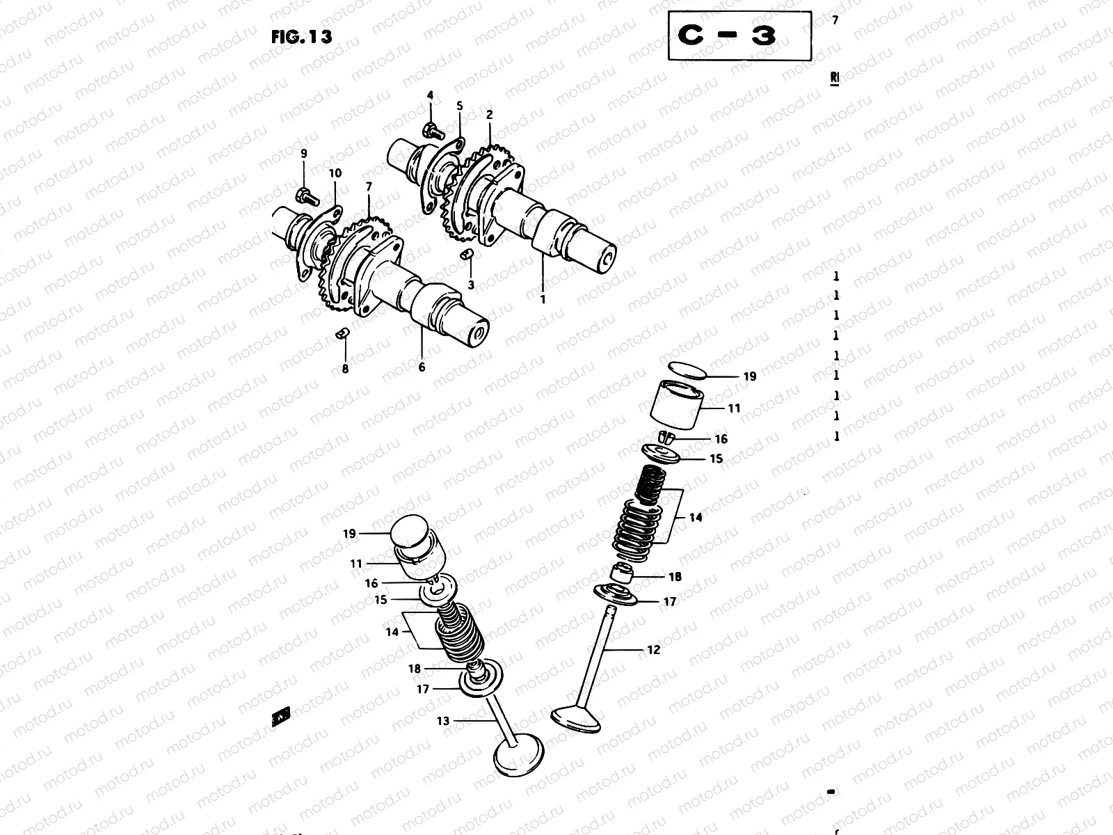 13 - CAM SHAFT - VALVE