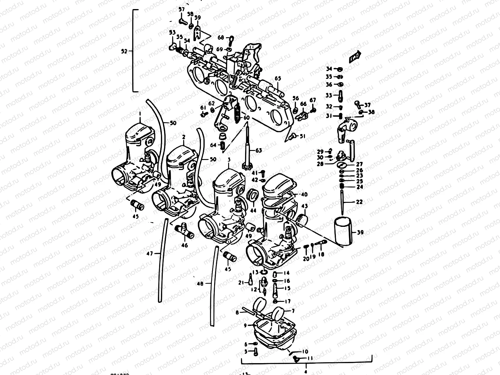 13 - CARBURETOR (GS1000N, HN, EN)