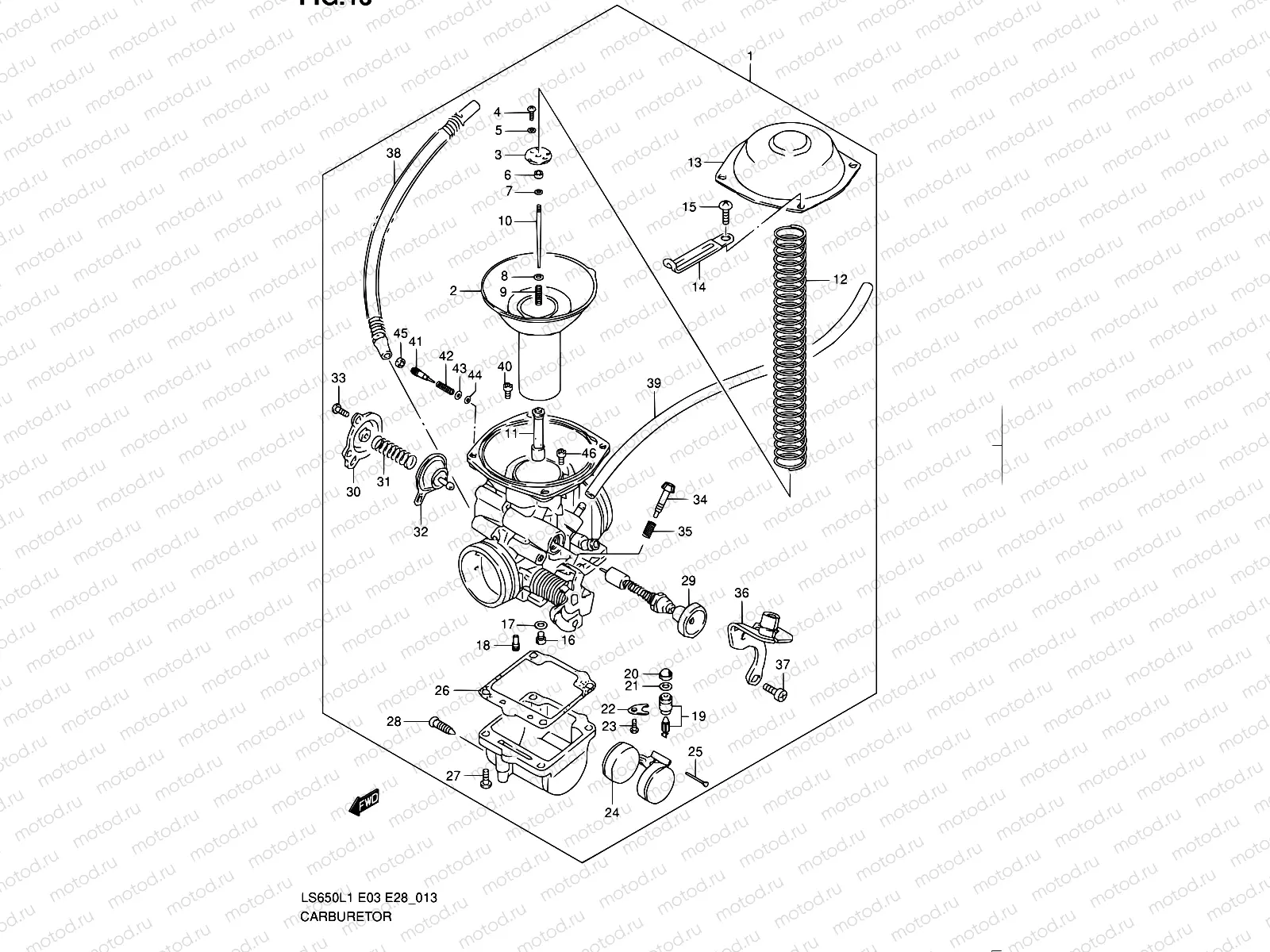 13 - CARBURETOR (LS650L1 E33)