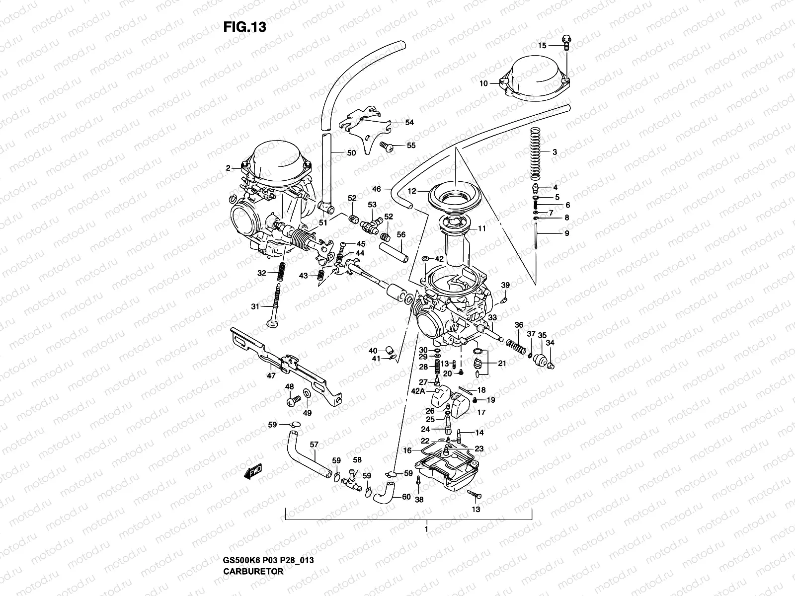 13 - CARBURETOR (MODEL K3)