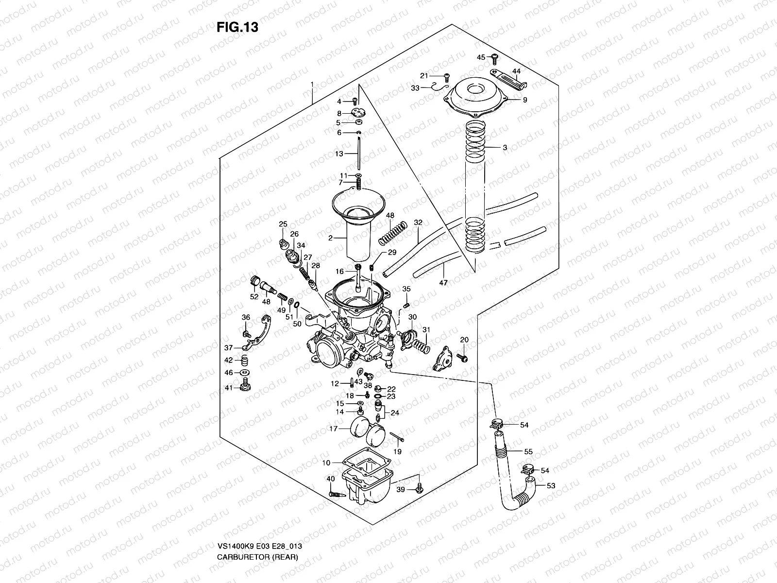 13 - CARBURETOR (REAR)