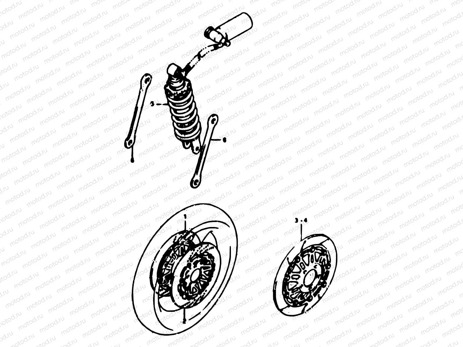 13 - FRONT BRAKE DISC - REAR SHOCK ABSORBER