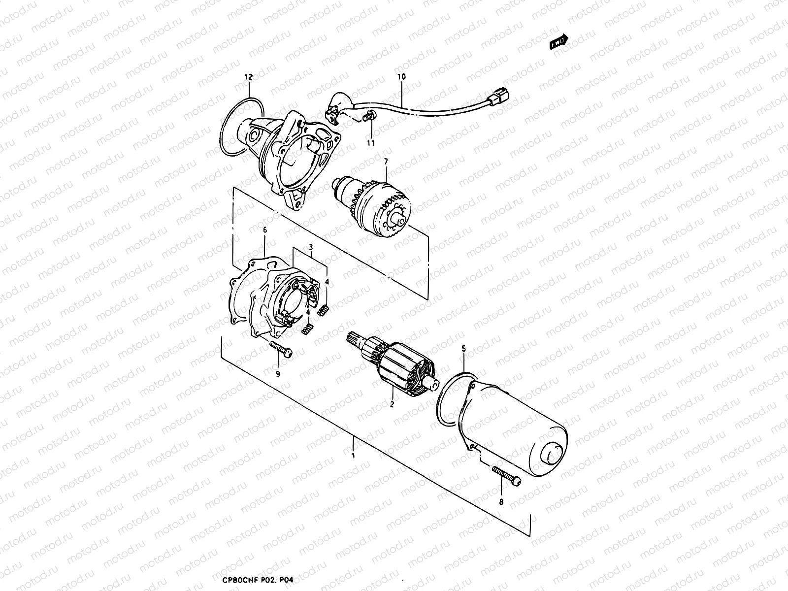 13 - MOTEUR DEMARREUR