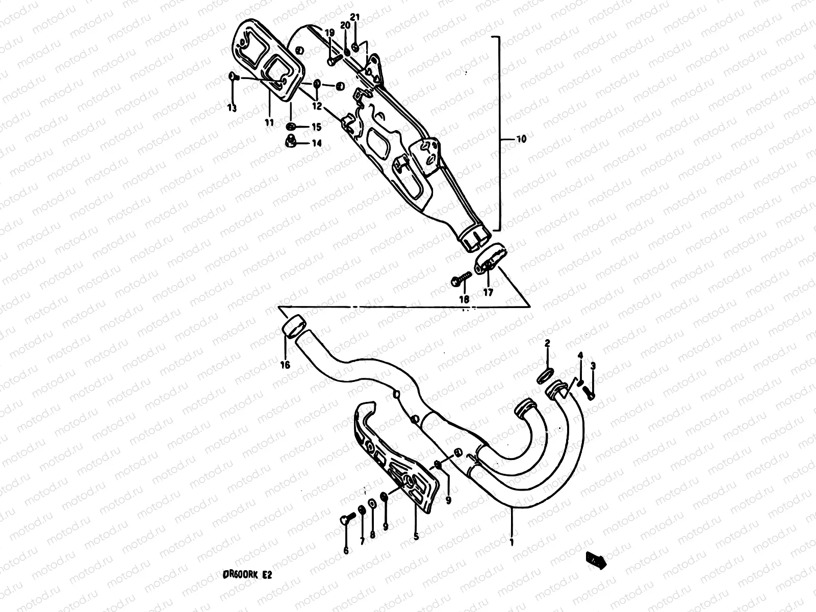13 - MUFFLER (MODEL G/H/J)