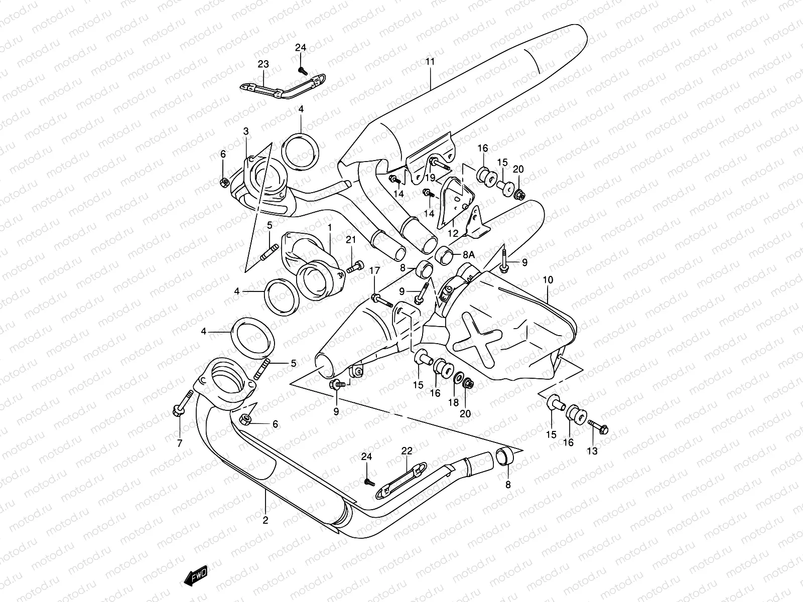 13 - MUFFLER (MODEL W/X/Y)