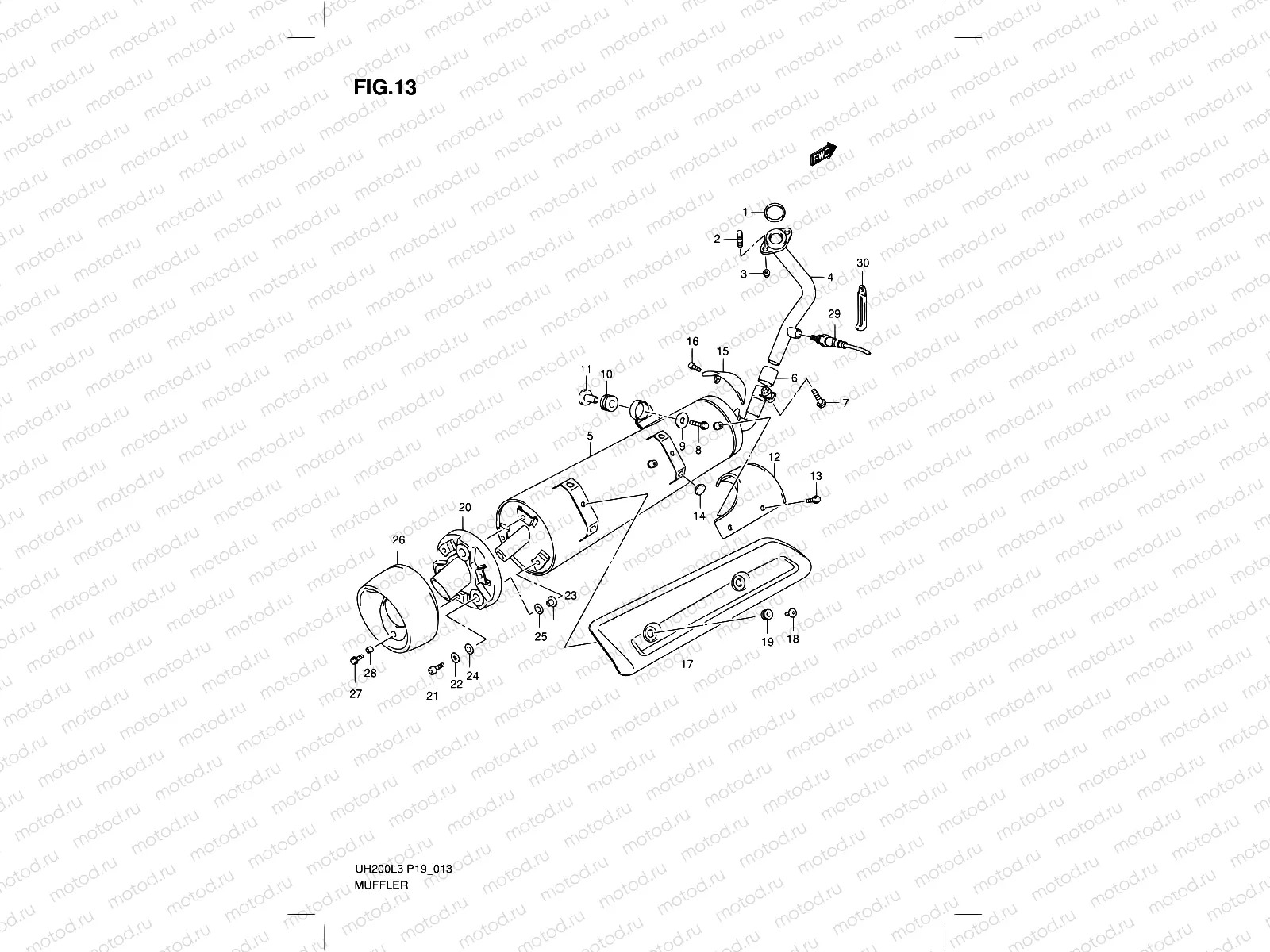 13 - MUFFLER (UH200L3 P19)