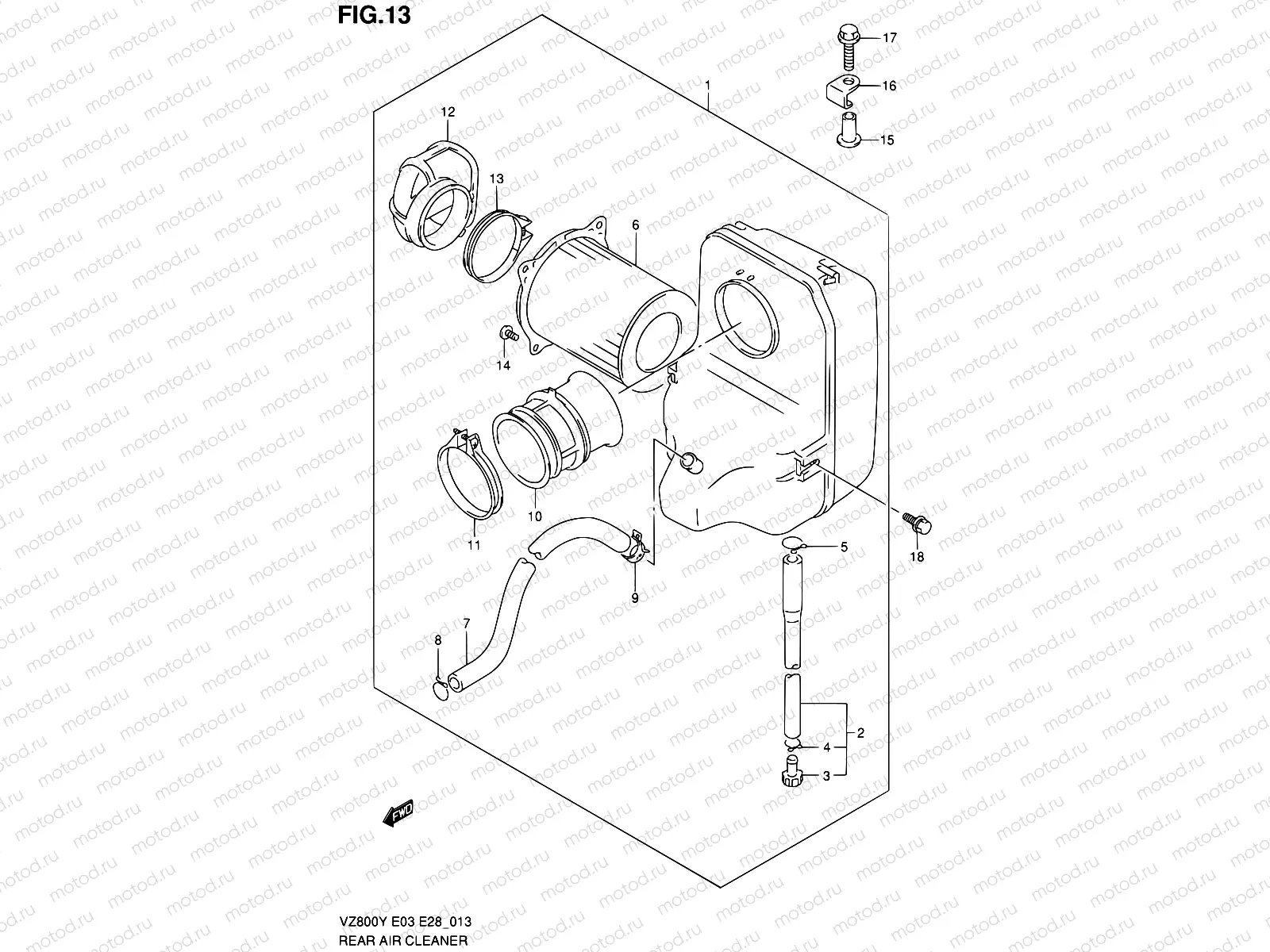13 - REAR AIR CLEANER