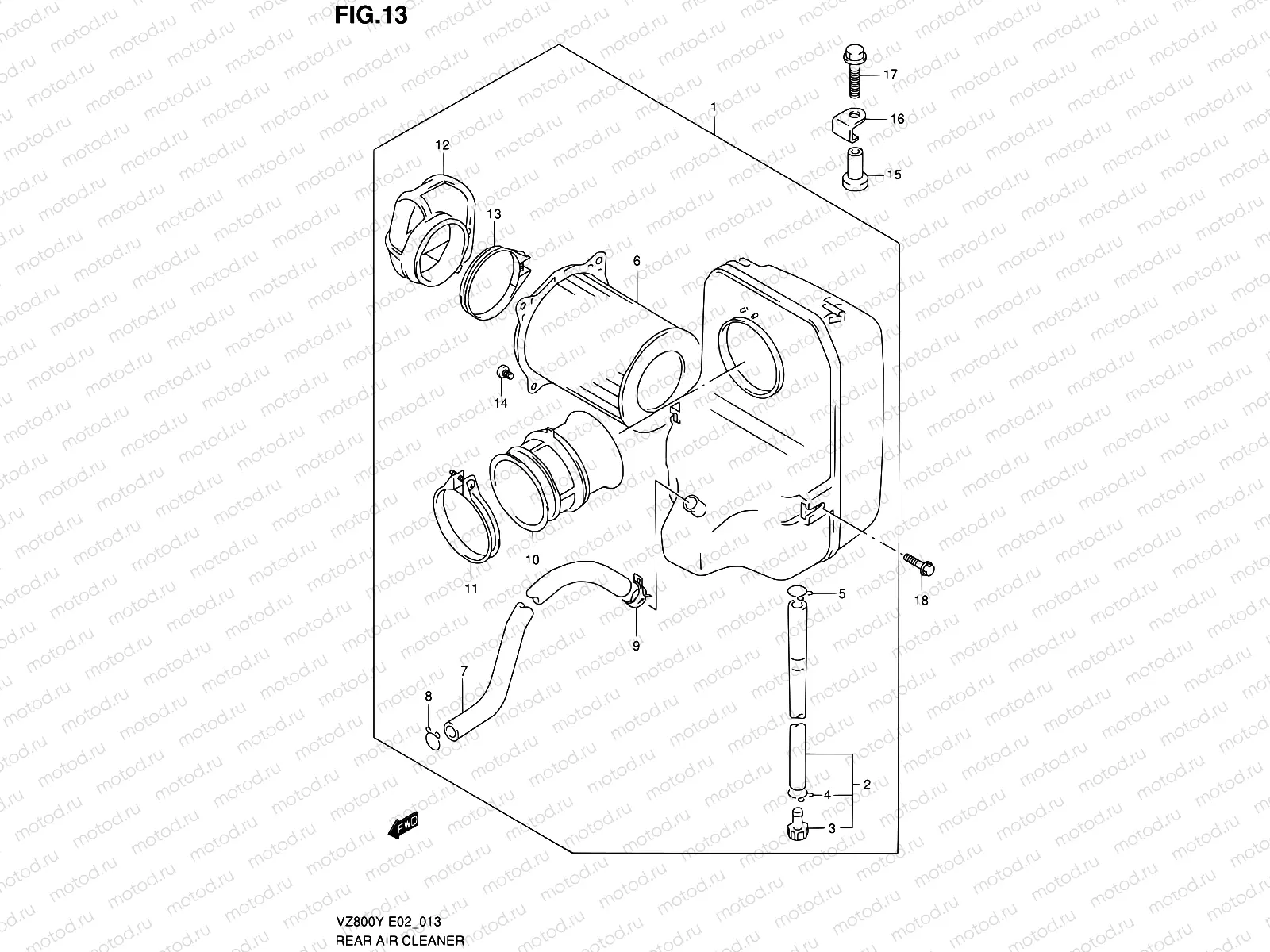13 - REAR AIR CLEANER